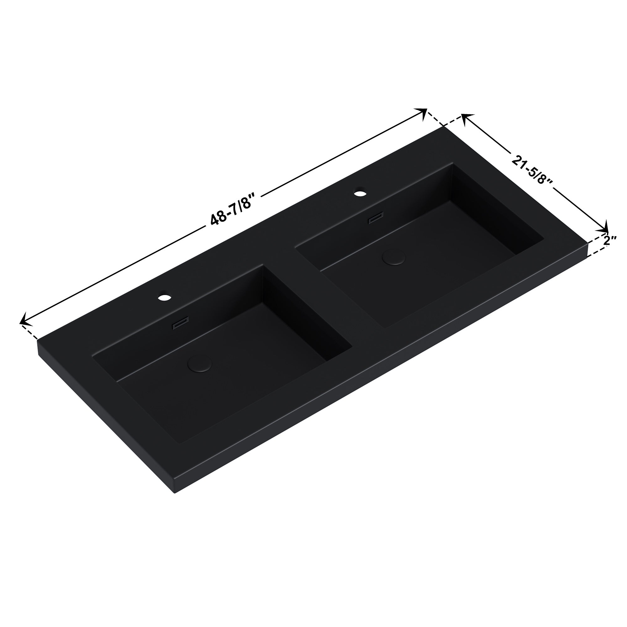 Topmount Bathroom Black Resin Basin 000 4922BP-BL