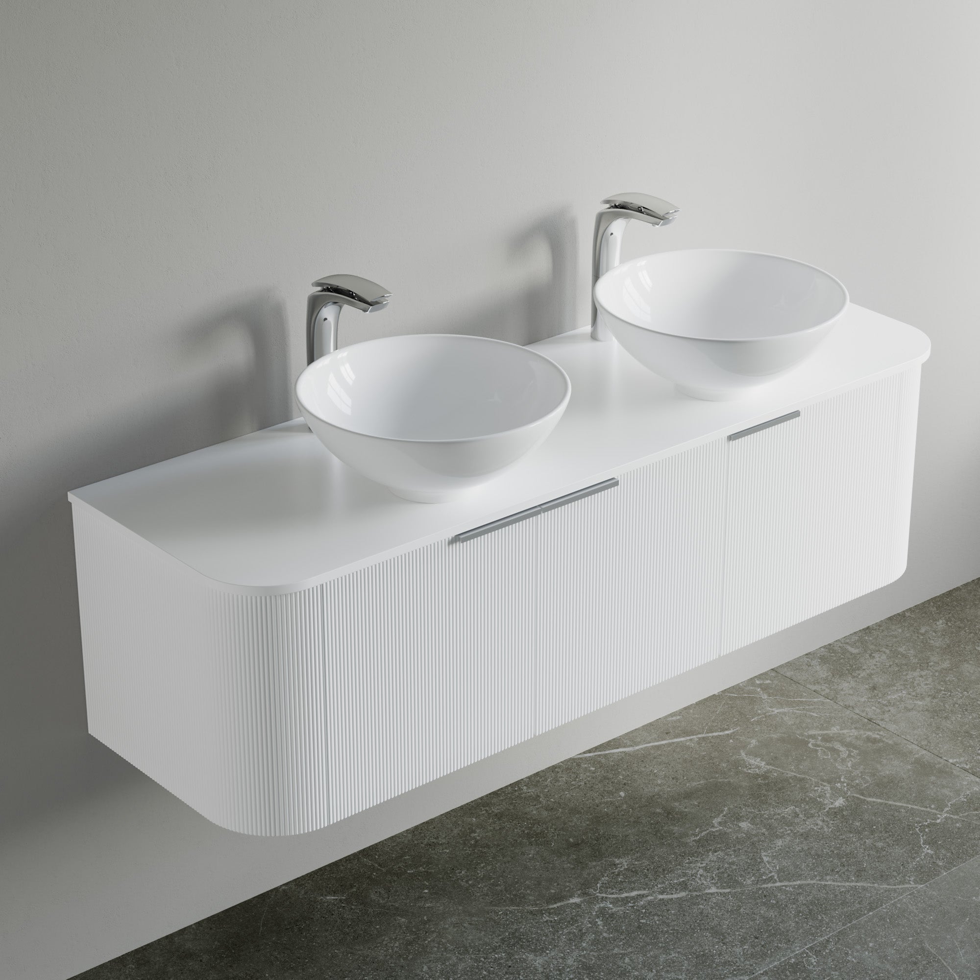 Sintered Stone Rounded Vessel Sink Top-000 6018 01CR