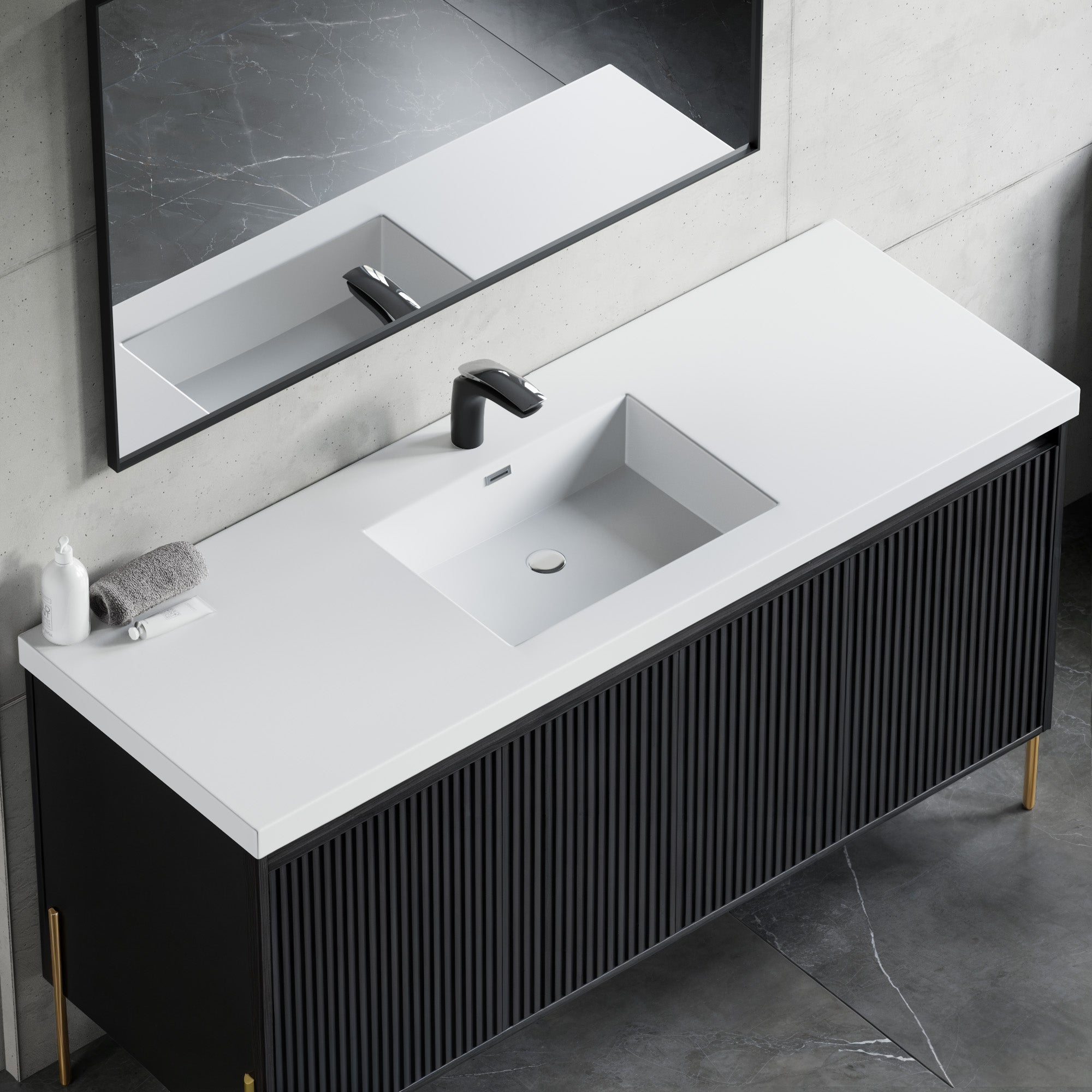 Topmount Bathroom Resin Basin 000 6122BPS