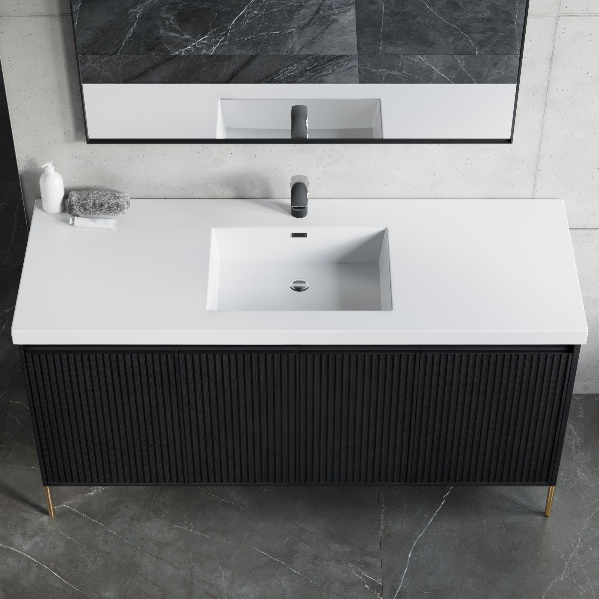 Topmount Bathroom Resin Basin 000 6122BPS