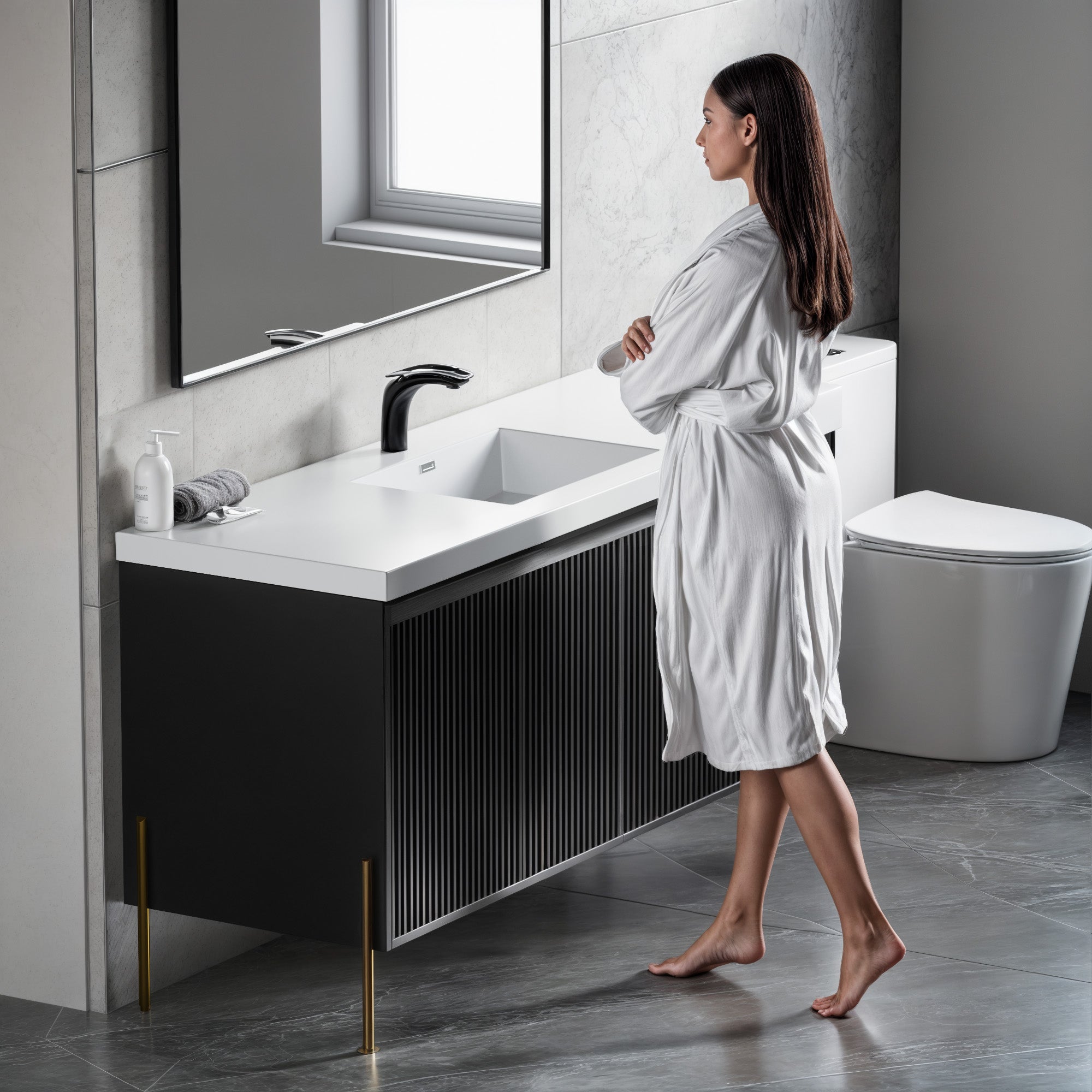 Topmount Bathroom Resin Basin 000 6122BPS
