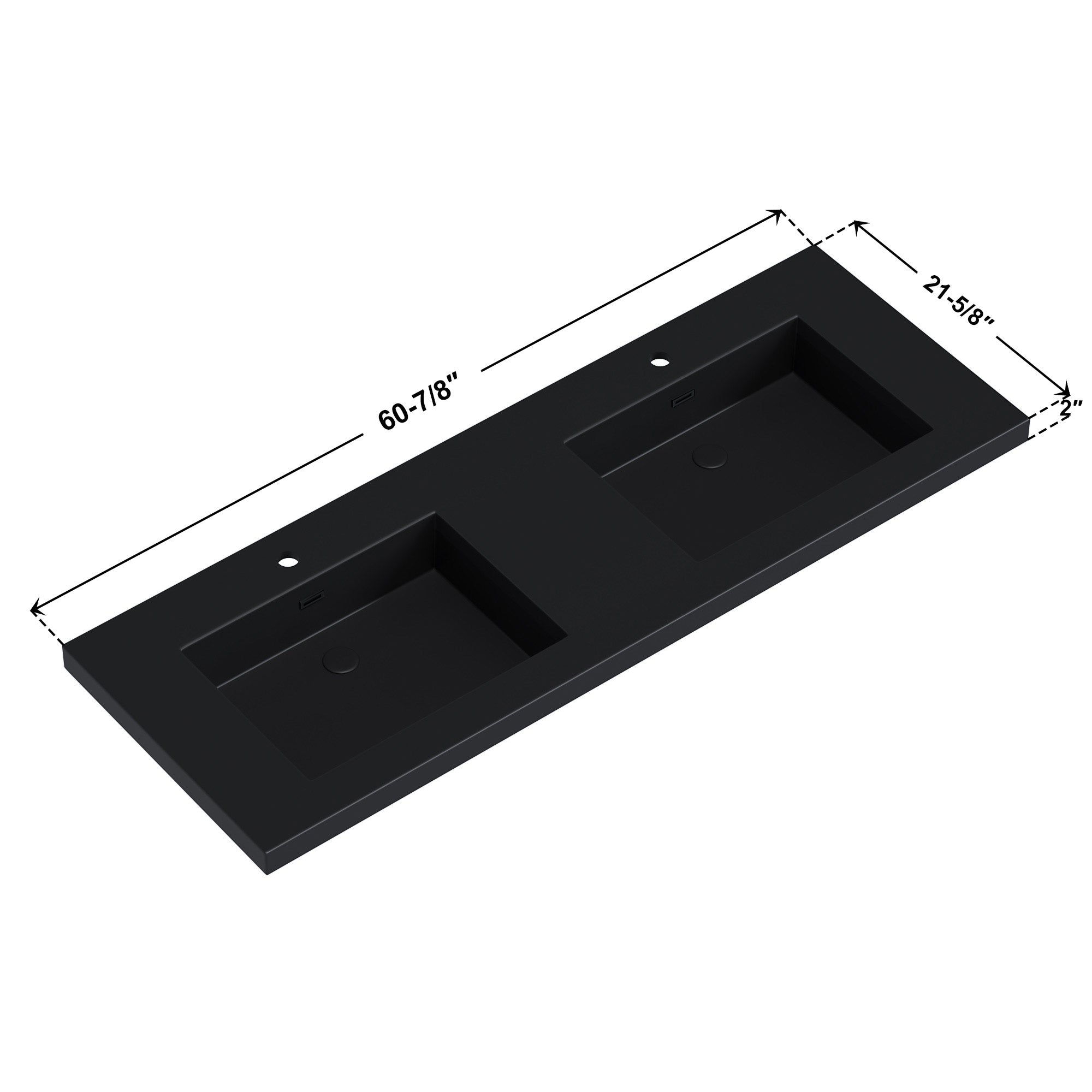 Topmount Bathroom Black Resin Basin 000 6122BP-BL