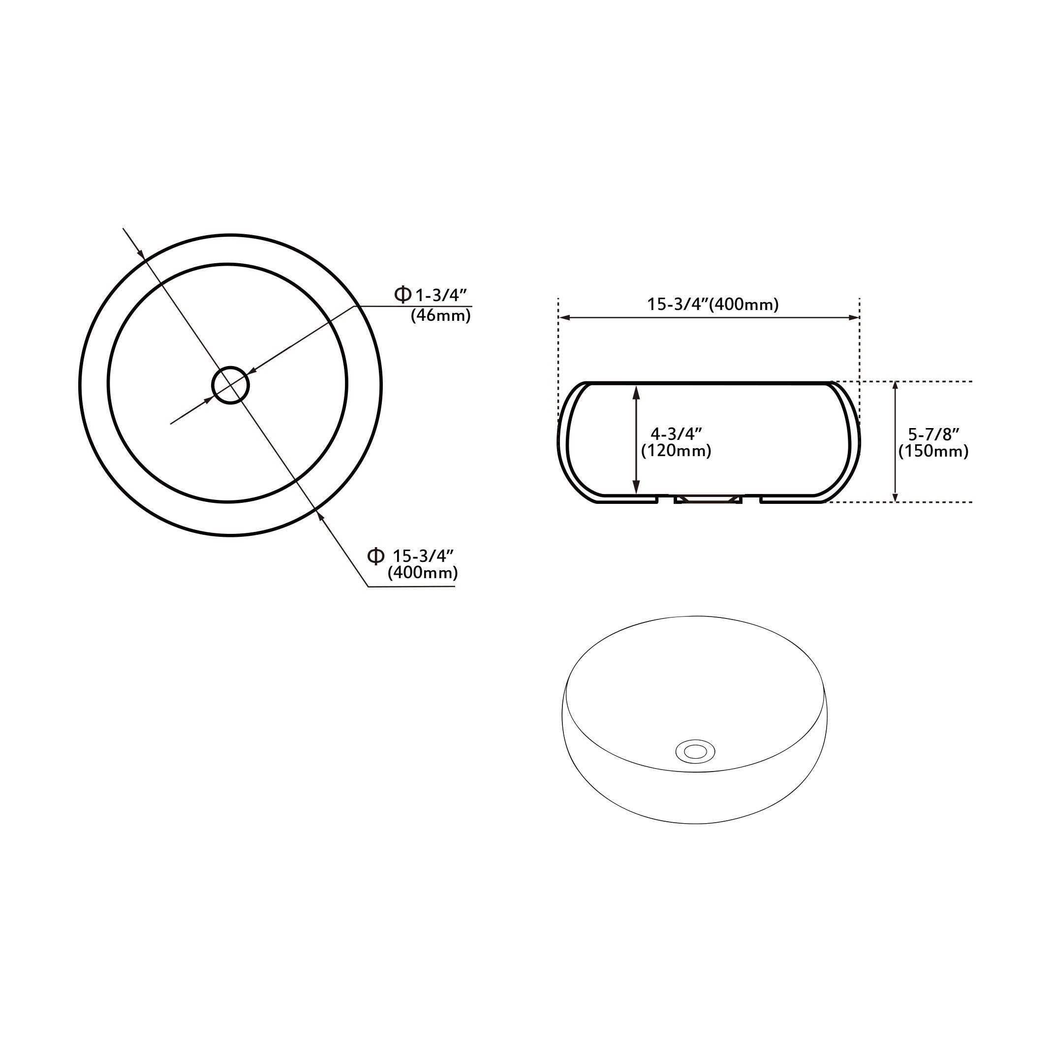 Bathroom Vessel Sink 000 1515 21