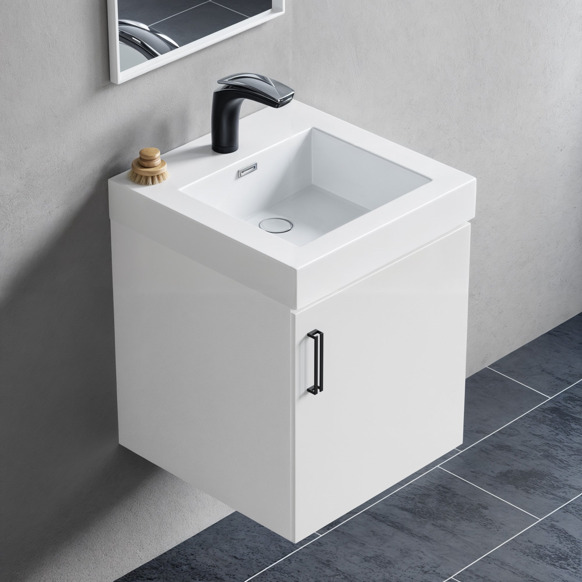 Topmount Bathroom Resin Basin 000 1818BP