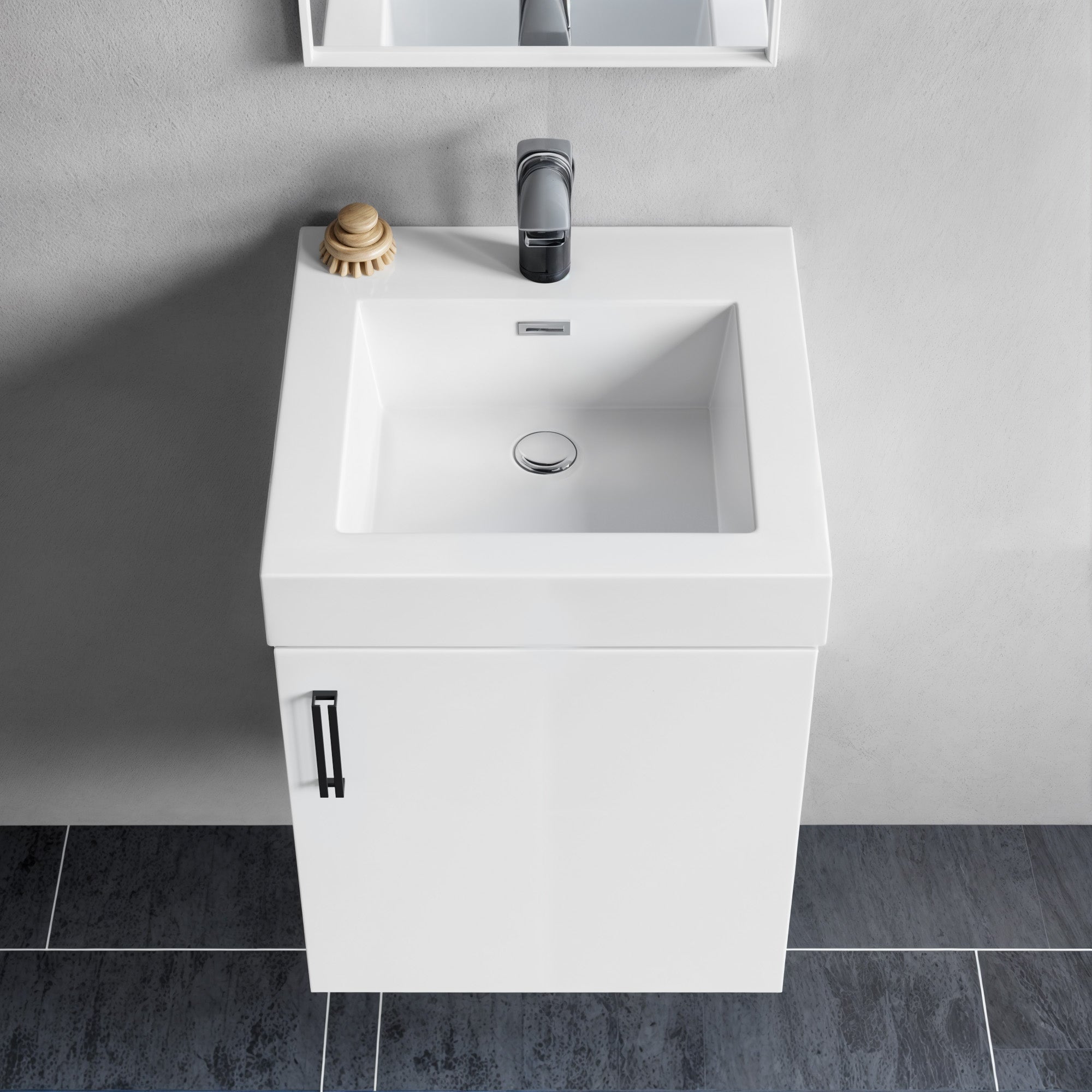 Topmount Bathroom Resin Basin 000 1818BP