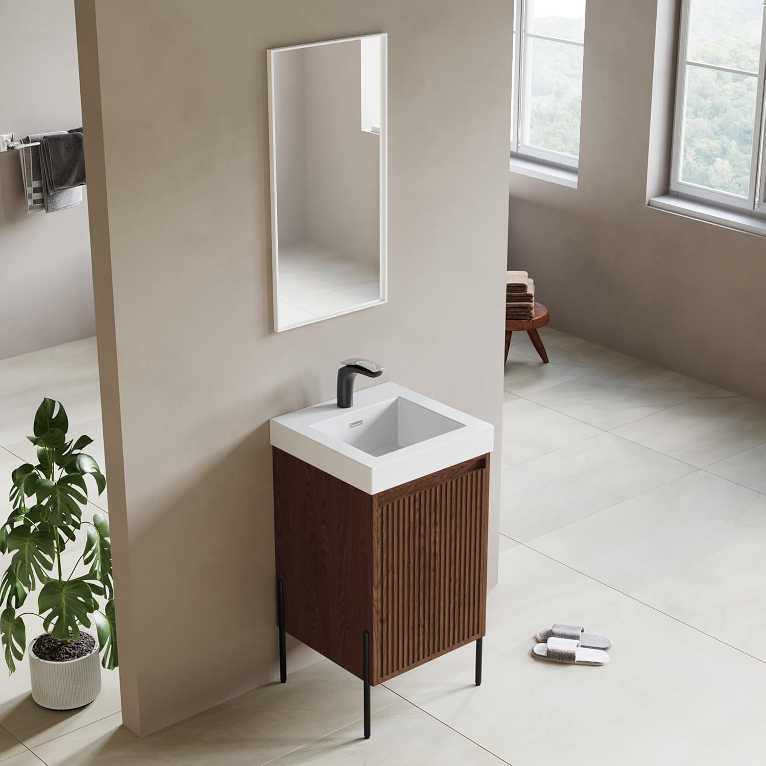 Topmount Bathroom Resin Basin 000 1818BP