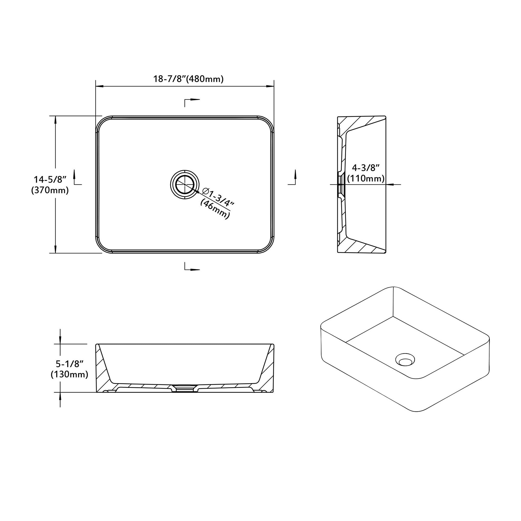 Bathroom Vessel Sink 000 1915 21