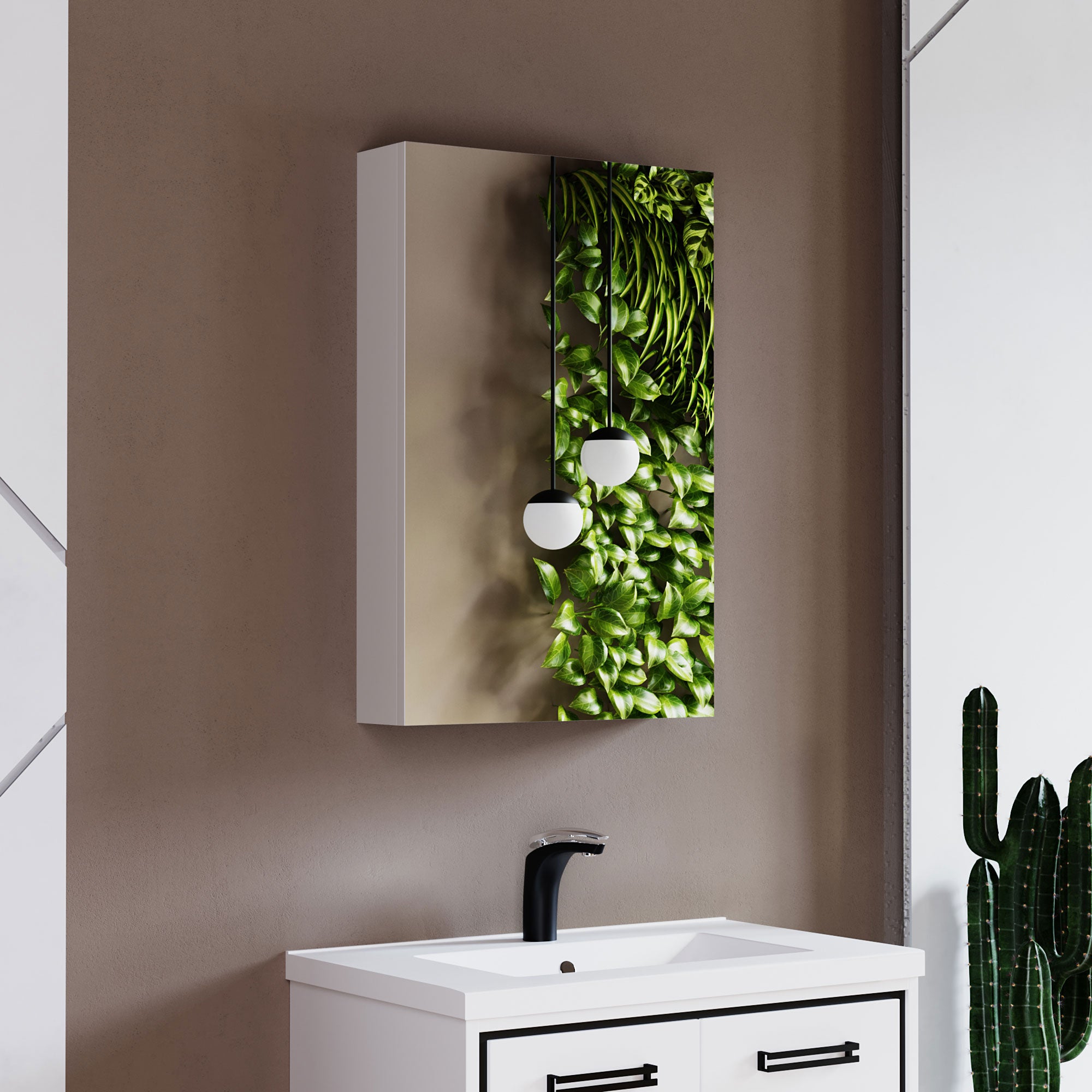 Wooden Mirror Medicine Cabinet - 000 2131 01M