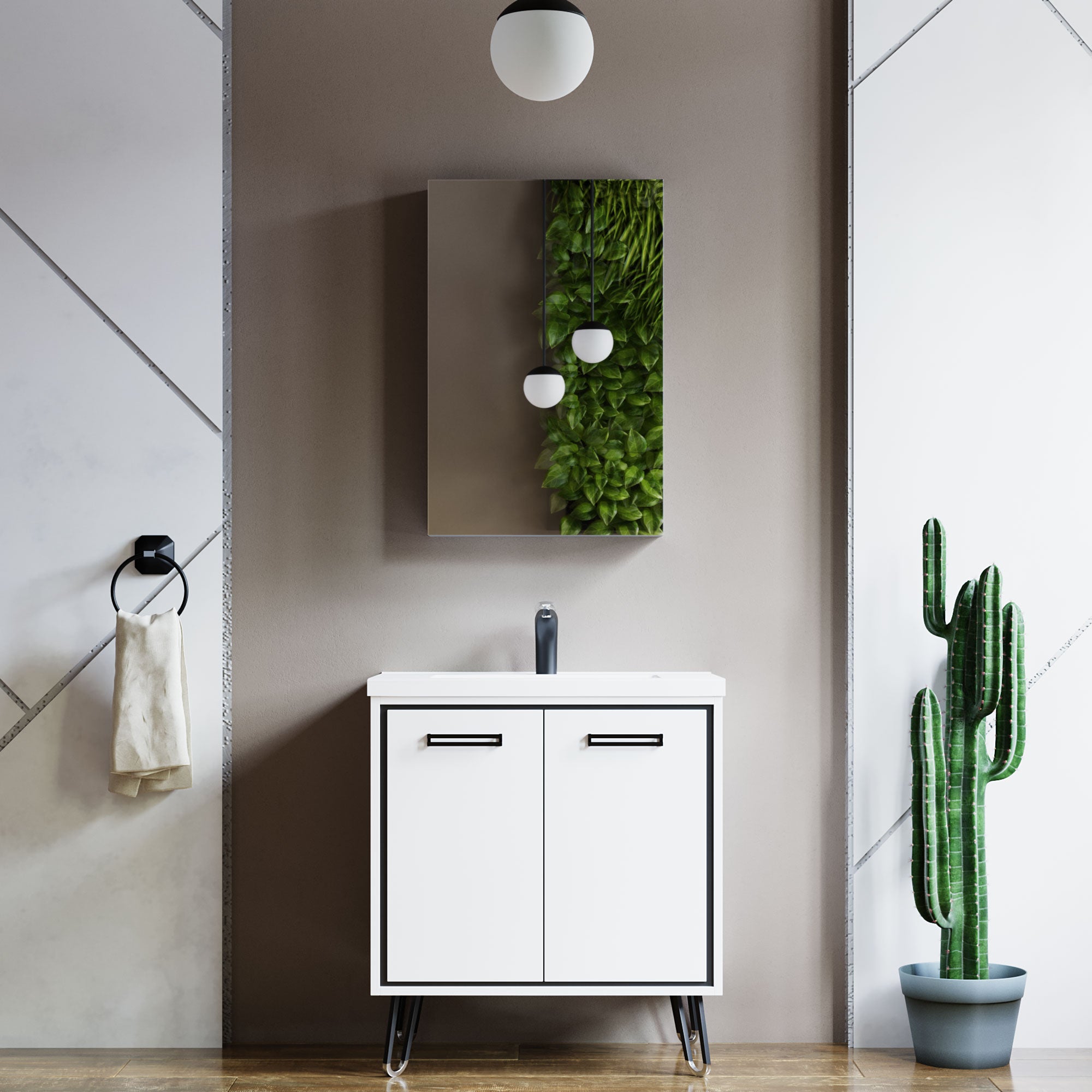 Wooden Mirror Medicine Cabinet - 000 2131 01M