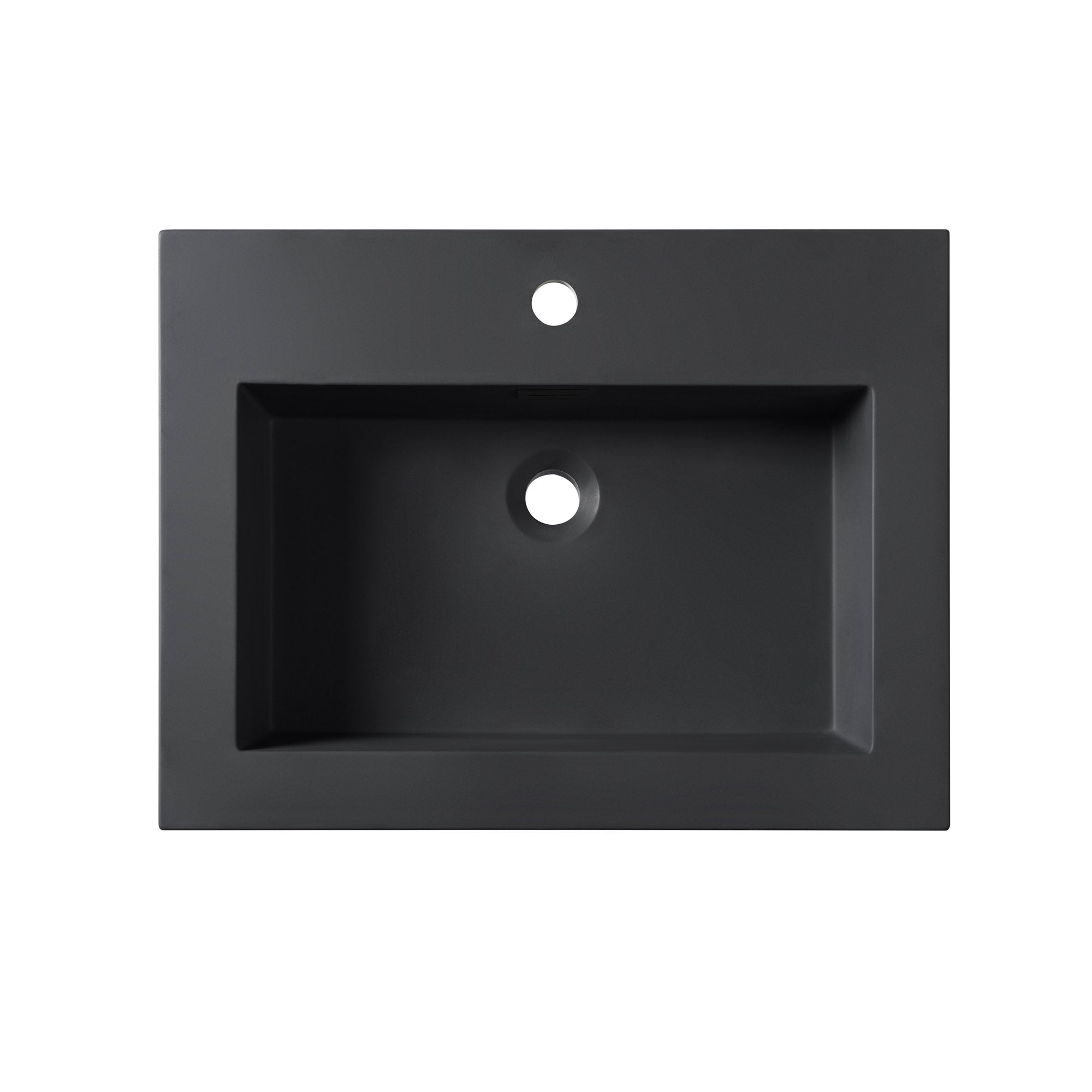 Topmount Bathroom Black Resin Basin 000 2418BP-BL