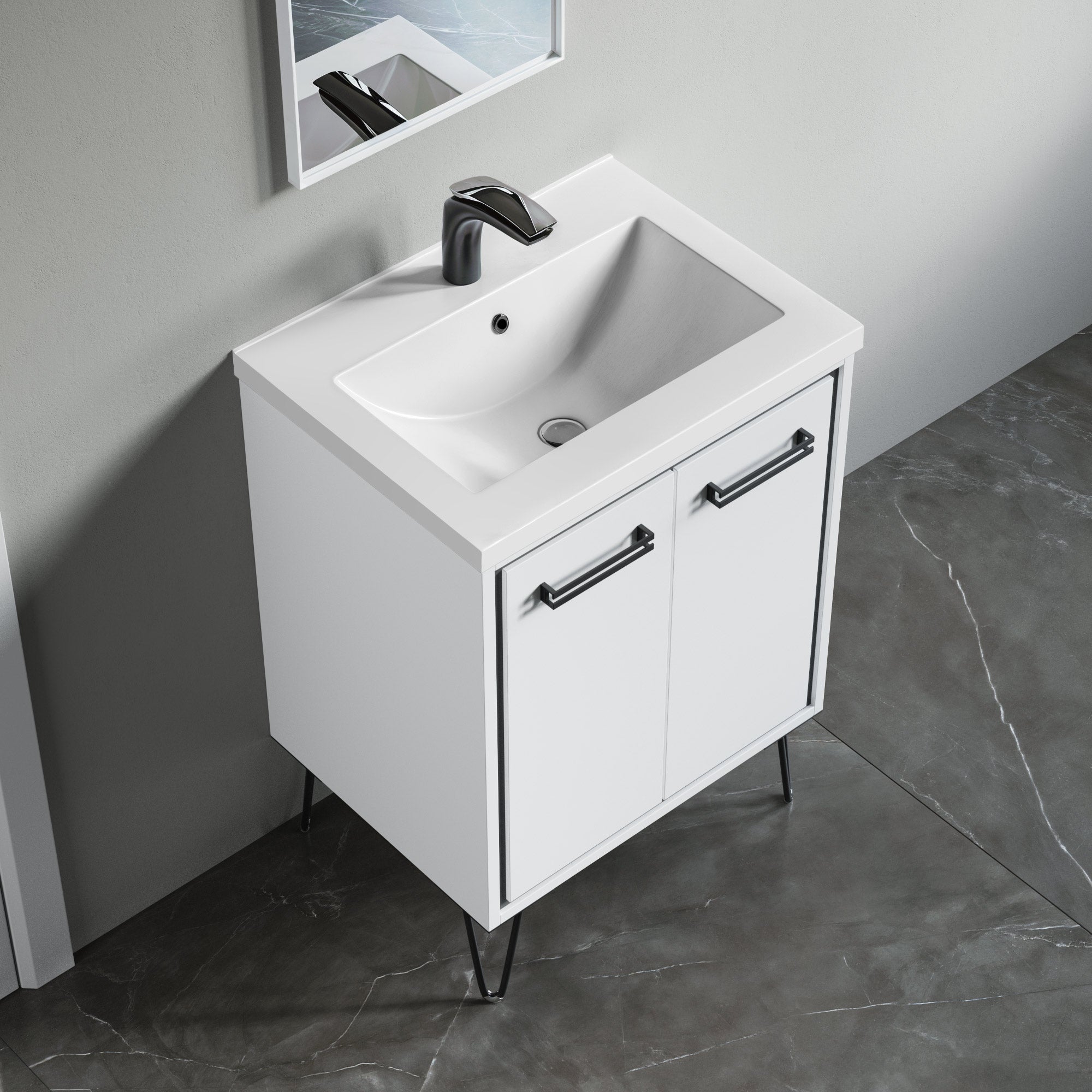Topmount Bathroom Ceramic Basin 000 2418BT
