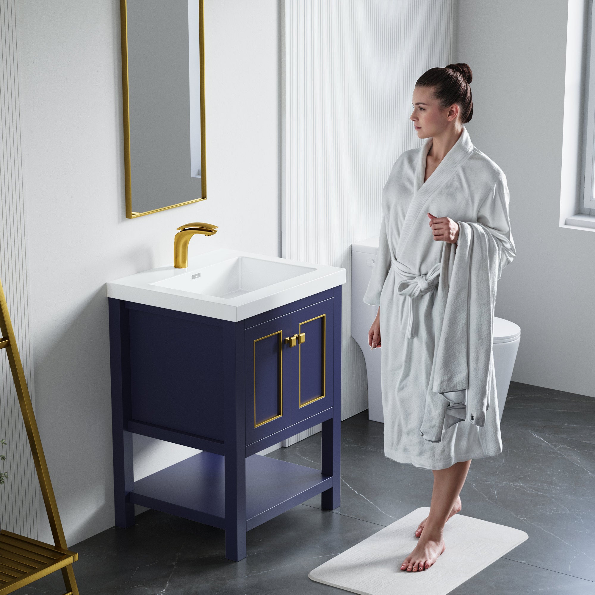 Topmount Bathroom Resin Basin 000 2522BP