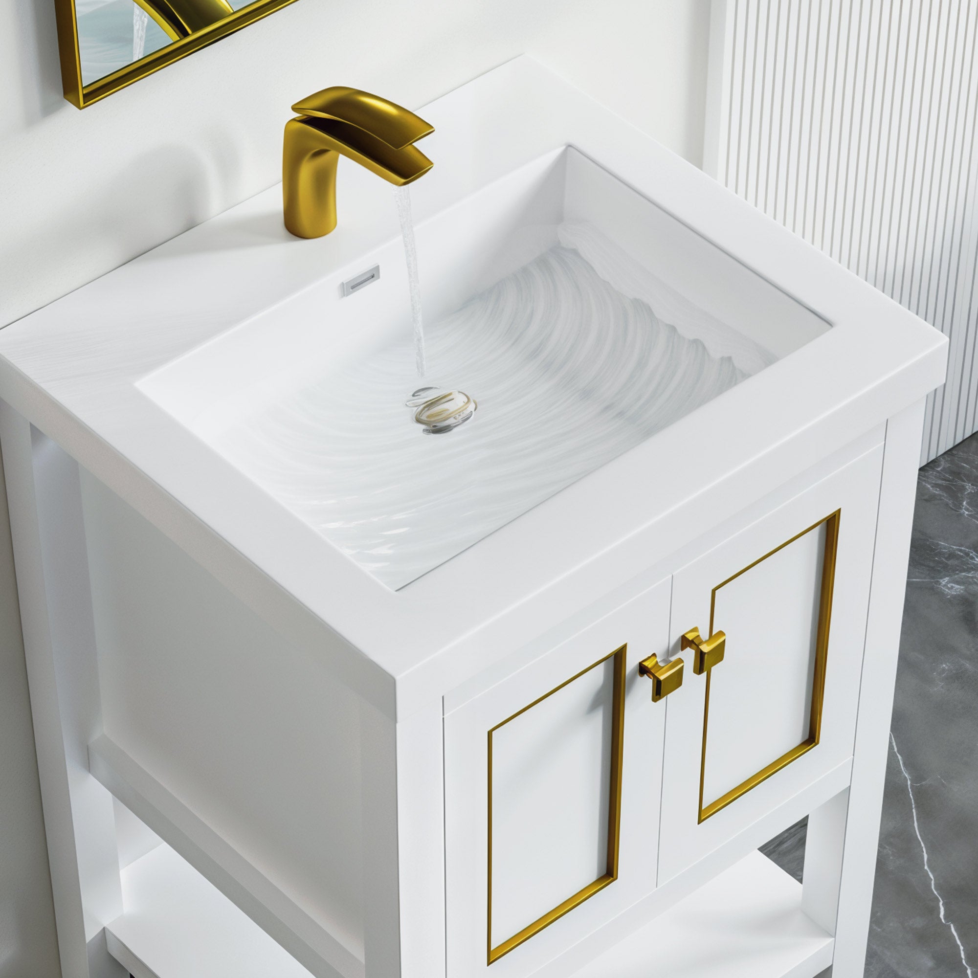 Topmount Bathroom Resin Basin 000 2522BP