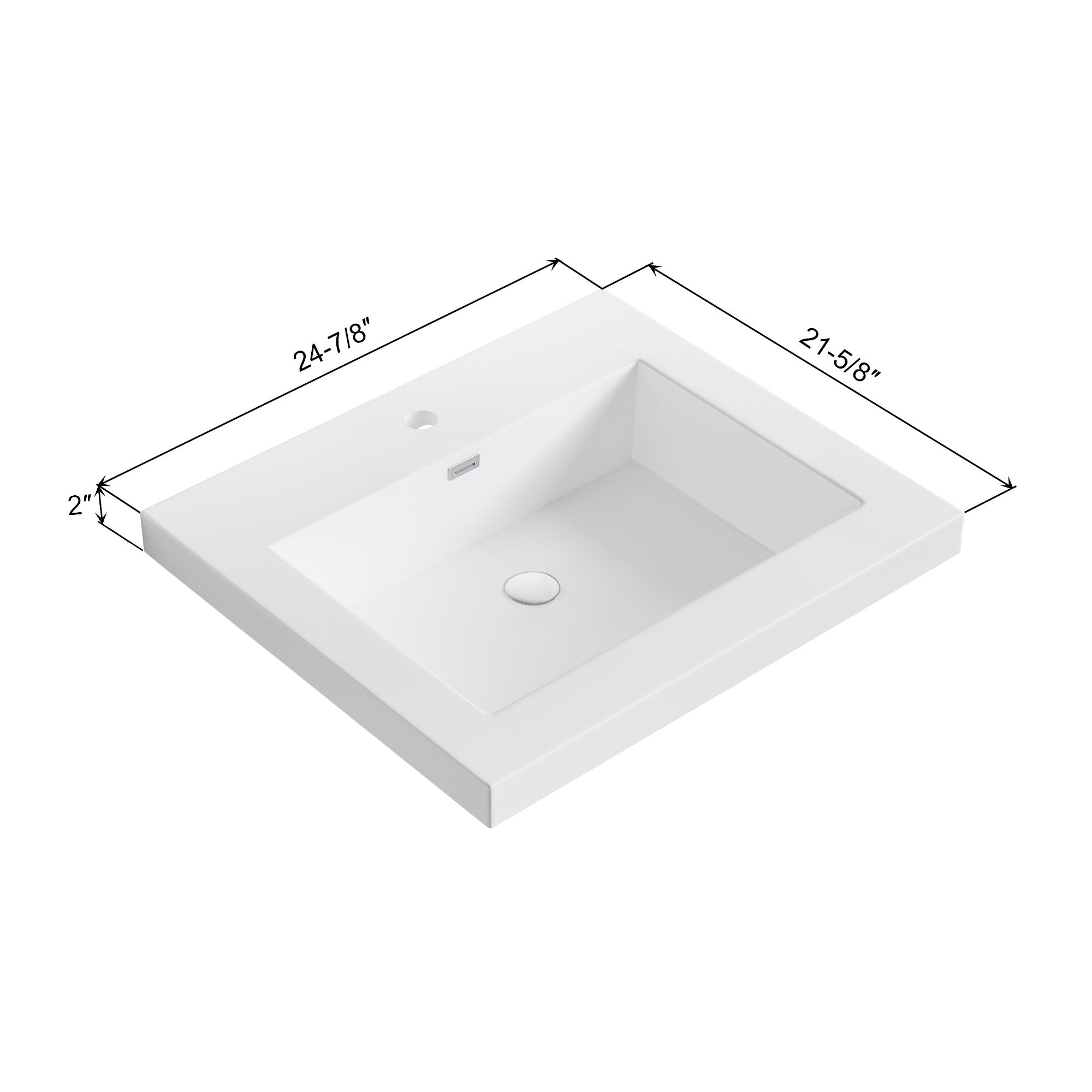 Topmount Bathroom Resin Basin 000 2522BP