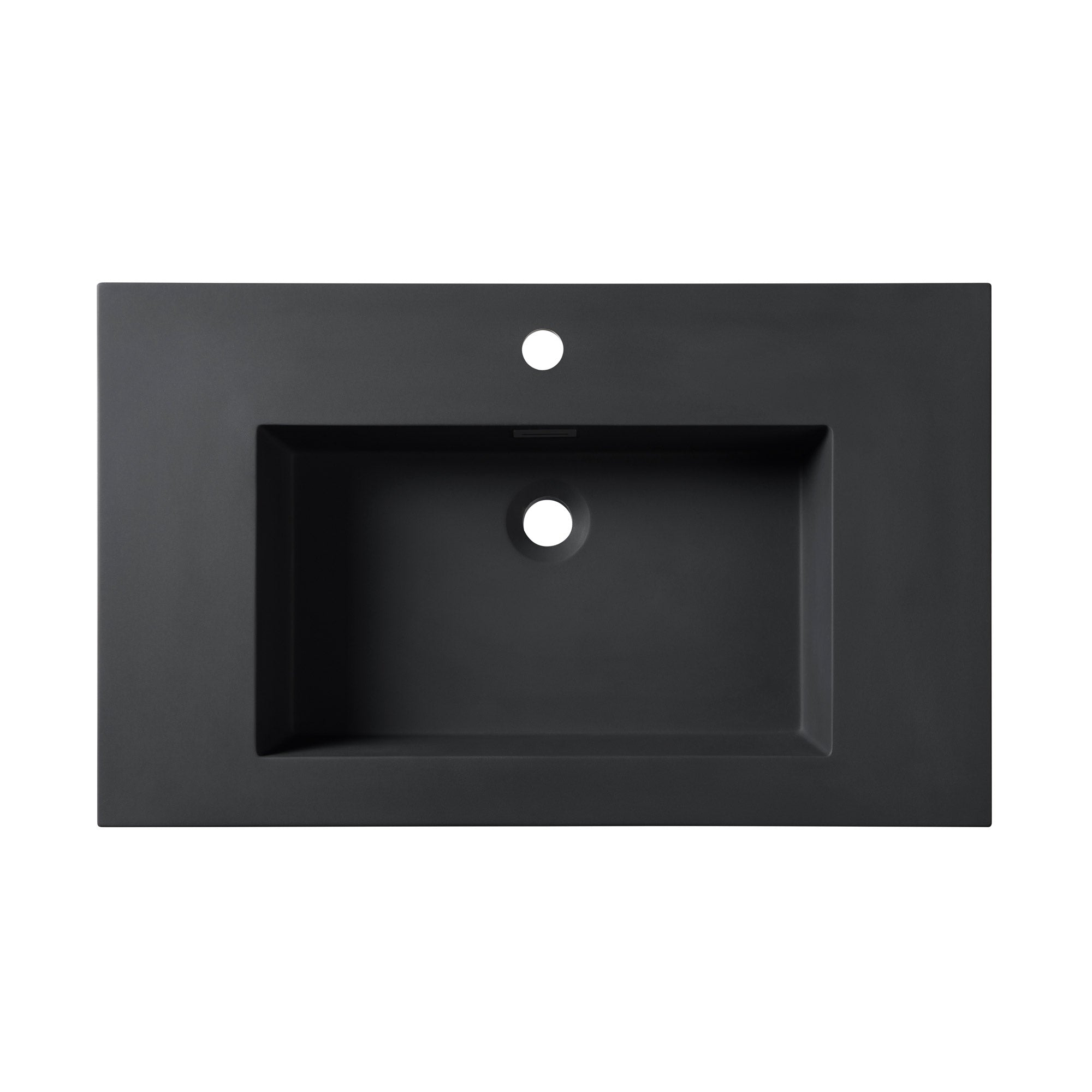 Topmount Bathroom Black Resin Basin 000 3018BP-BL