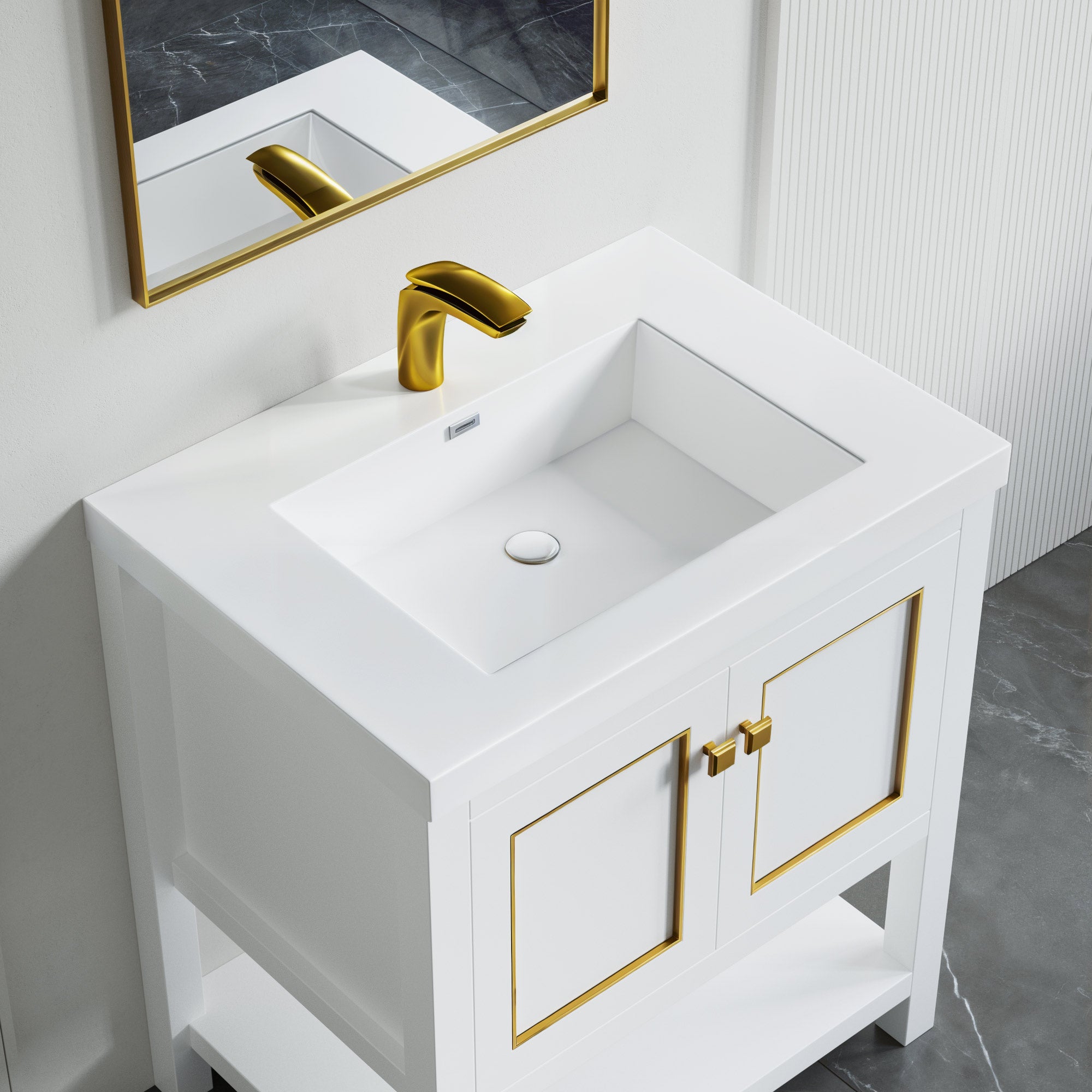 Topmount Bathroom Resin Basin 000 3122BP