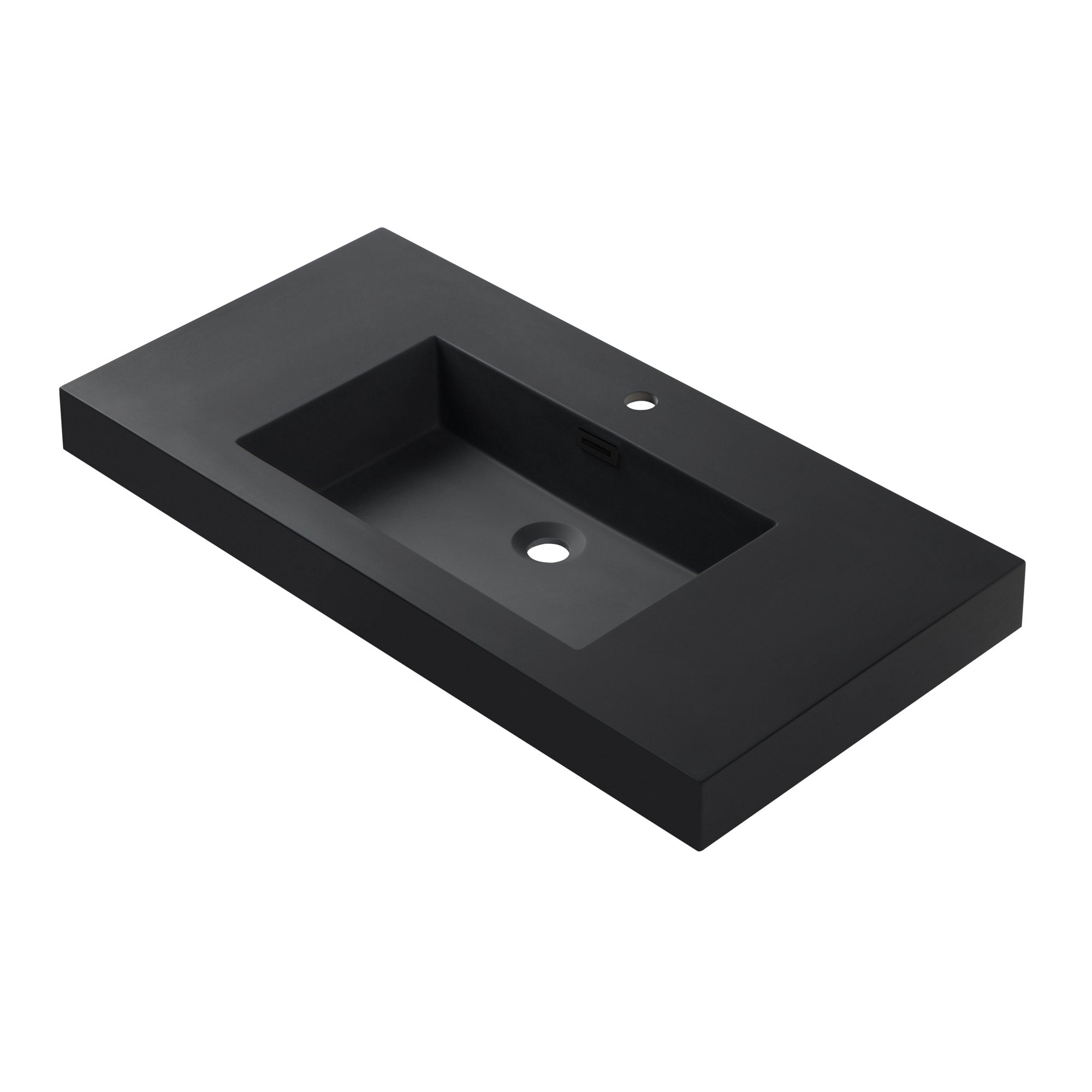 Topmount Bathroom Black Resin Basin 000 3618BP-BL