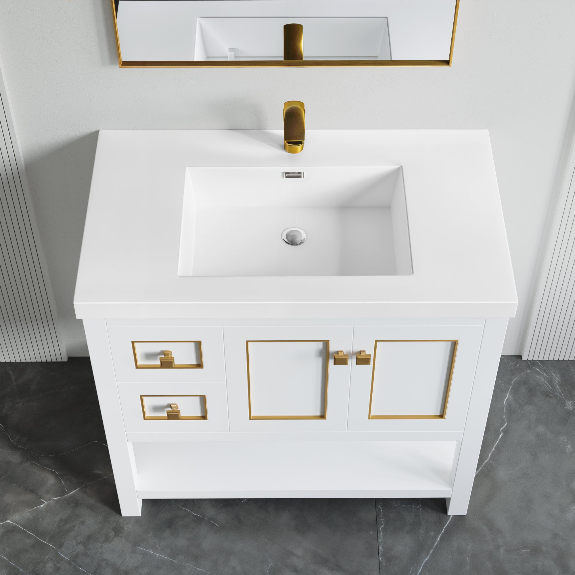 Topmount Bathroom Resin Basin 000 3722BP