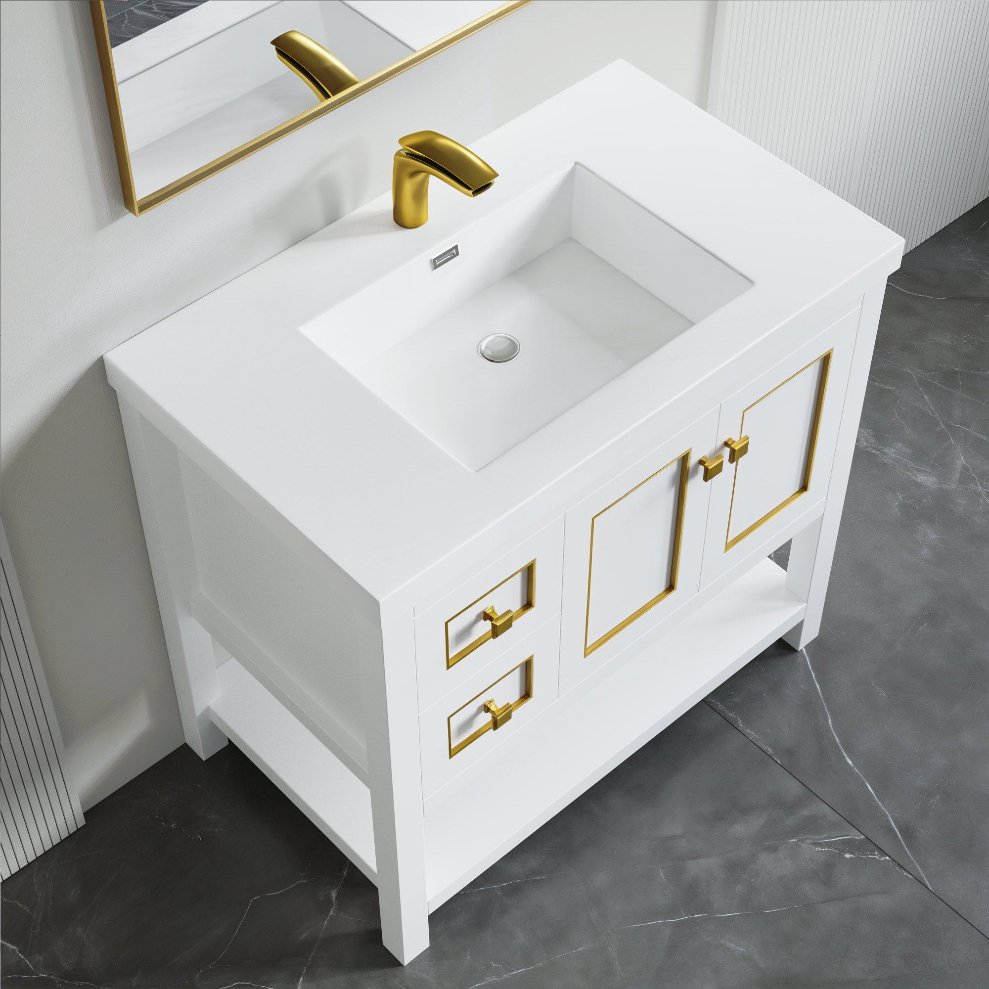 Topmount Bathroom Resin Basin 000 3722BP