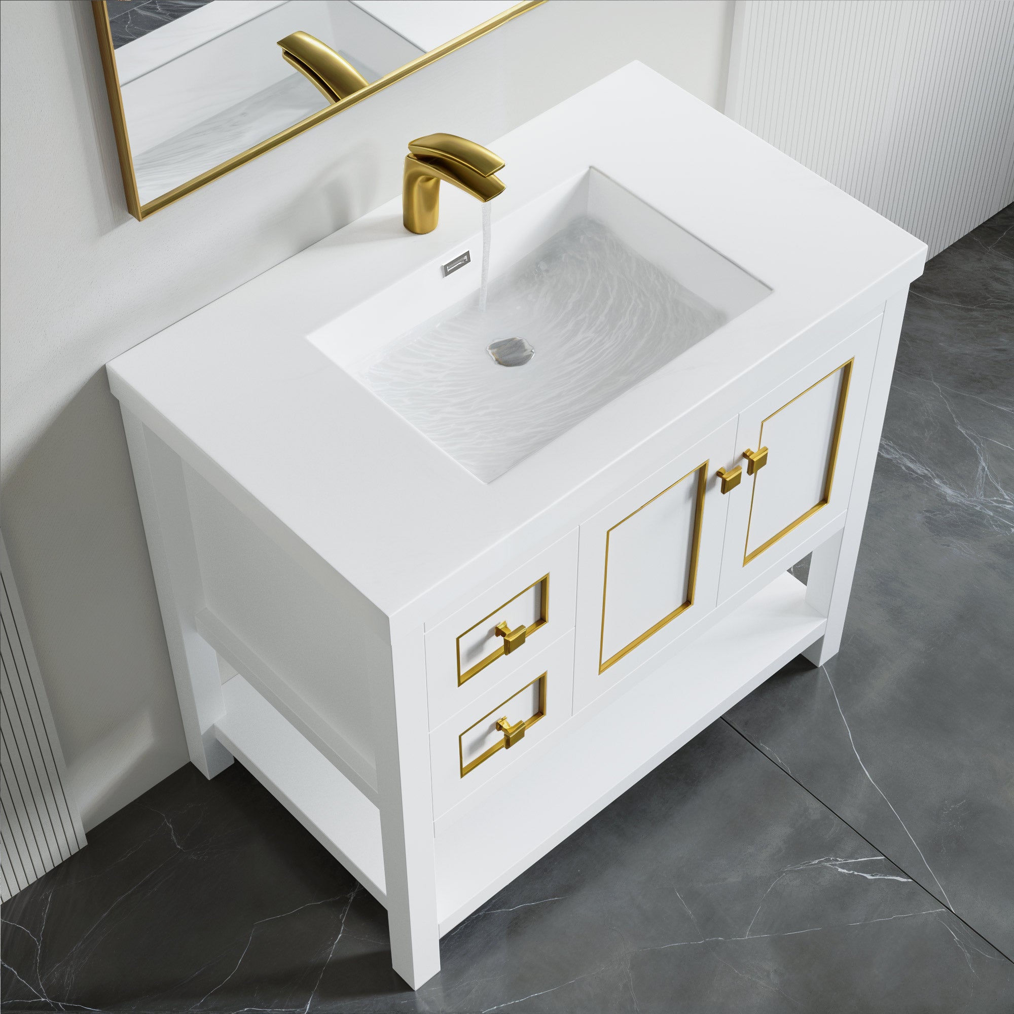 Topmount Bathroom Resin Basin 000 3722BP