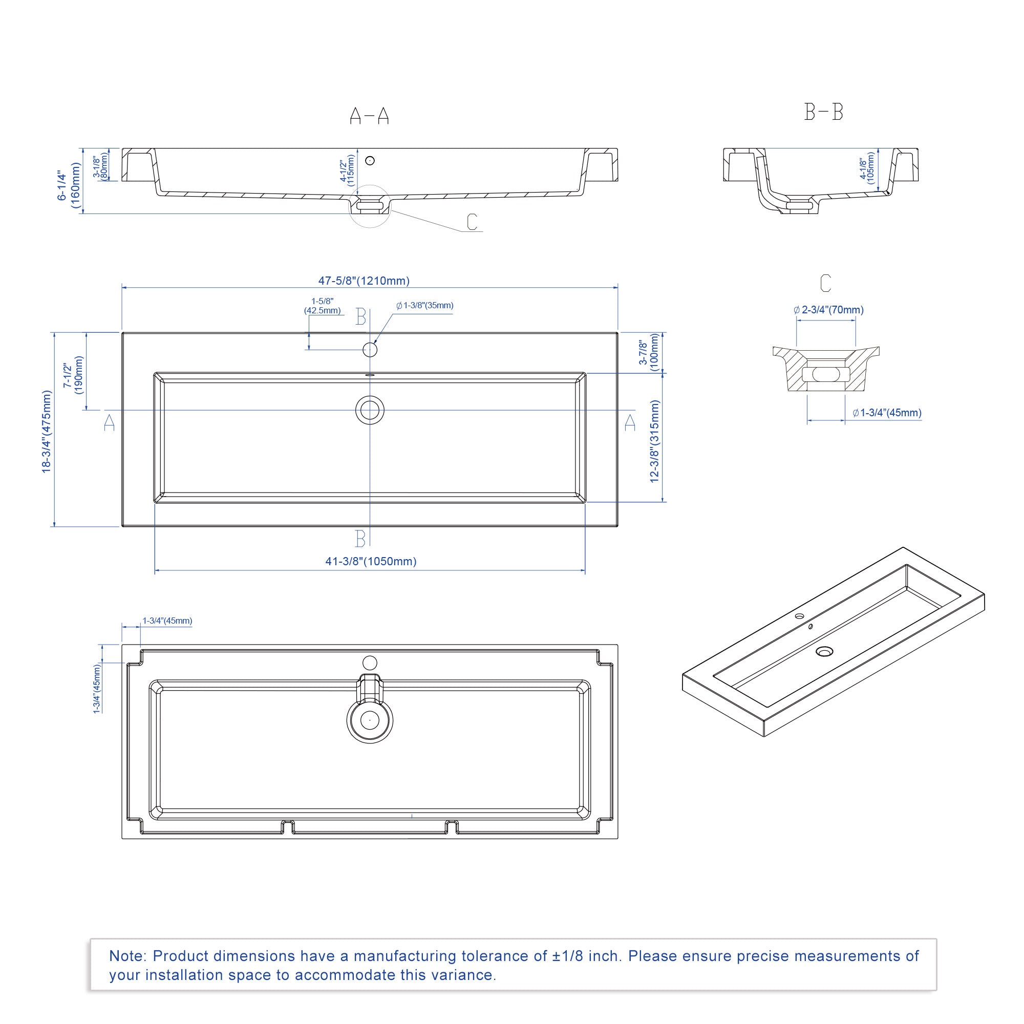 Topmount Bathroom Resin Basin 000 4818BP-RS