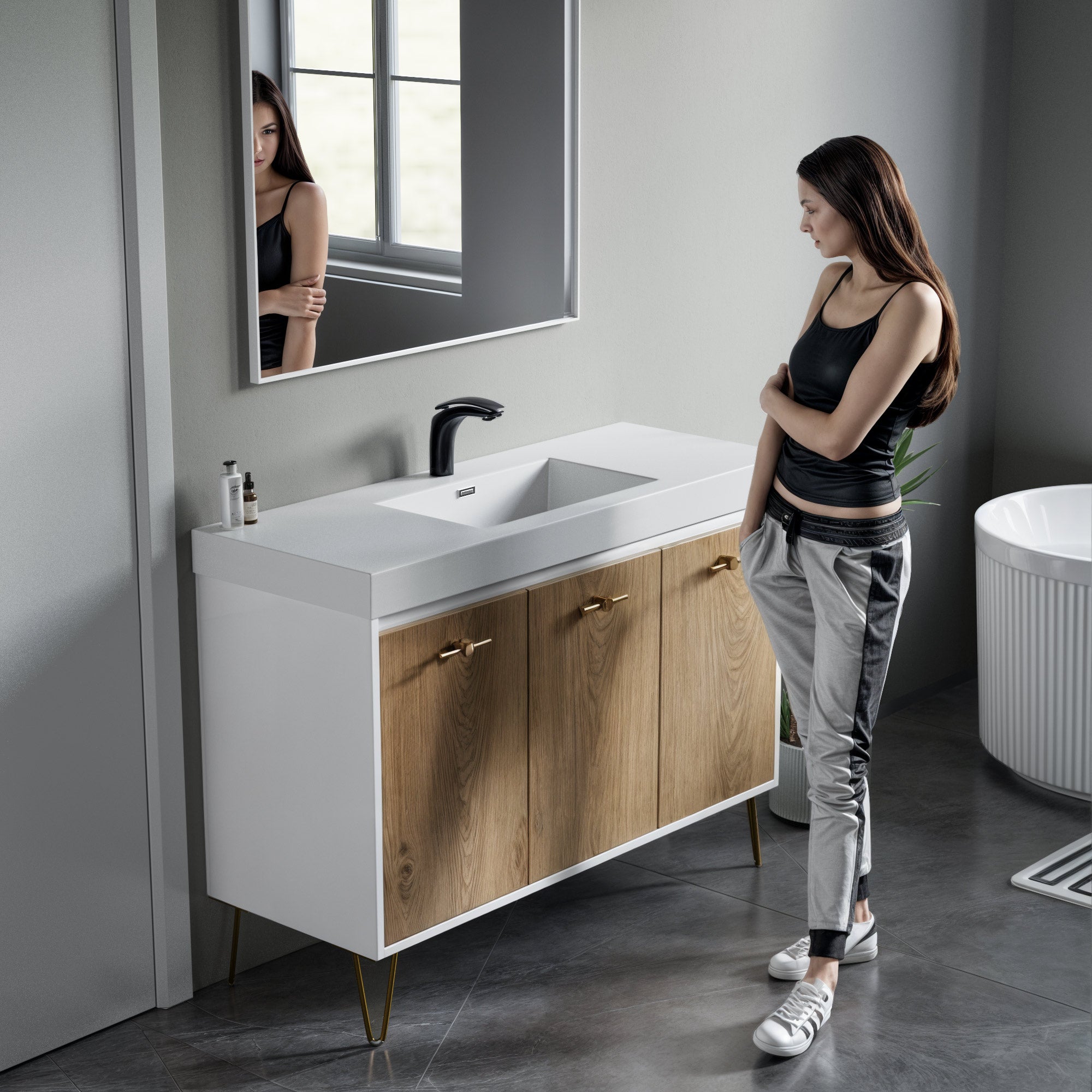 Topmount Bathroom Resin Basin 000 4818BP-S
