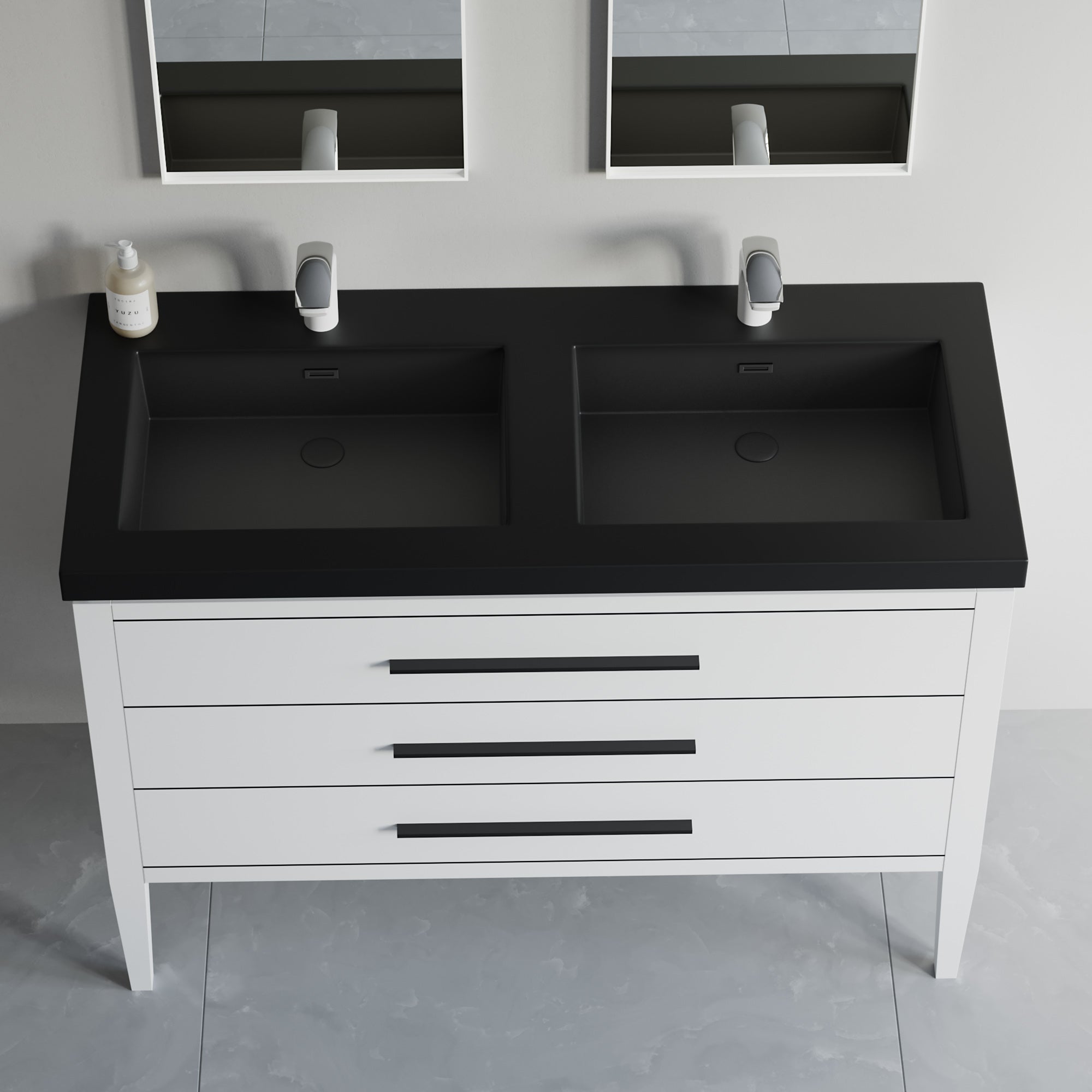 Topmount Bathroom Black Resin Basin 000 4922BP-BL