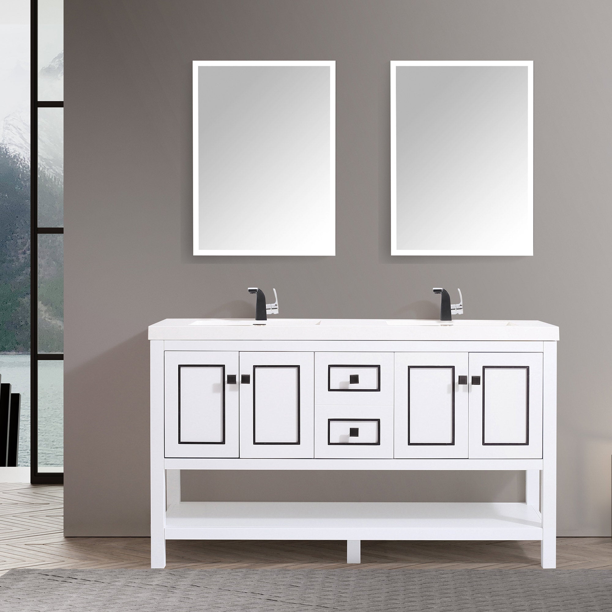 Topmount Bathroom Resin Basin 000 6122BP
