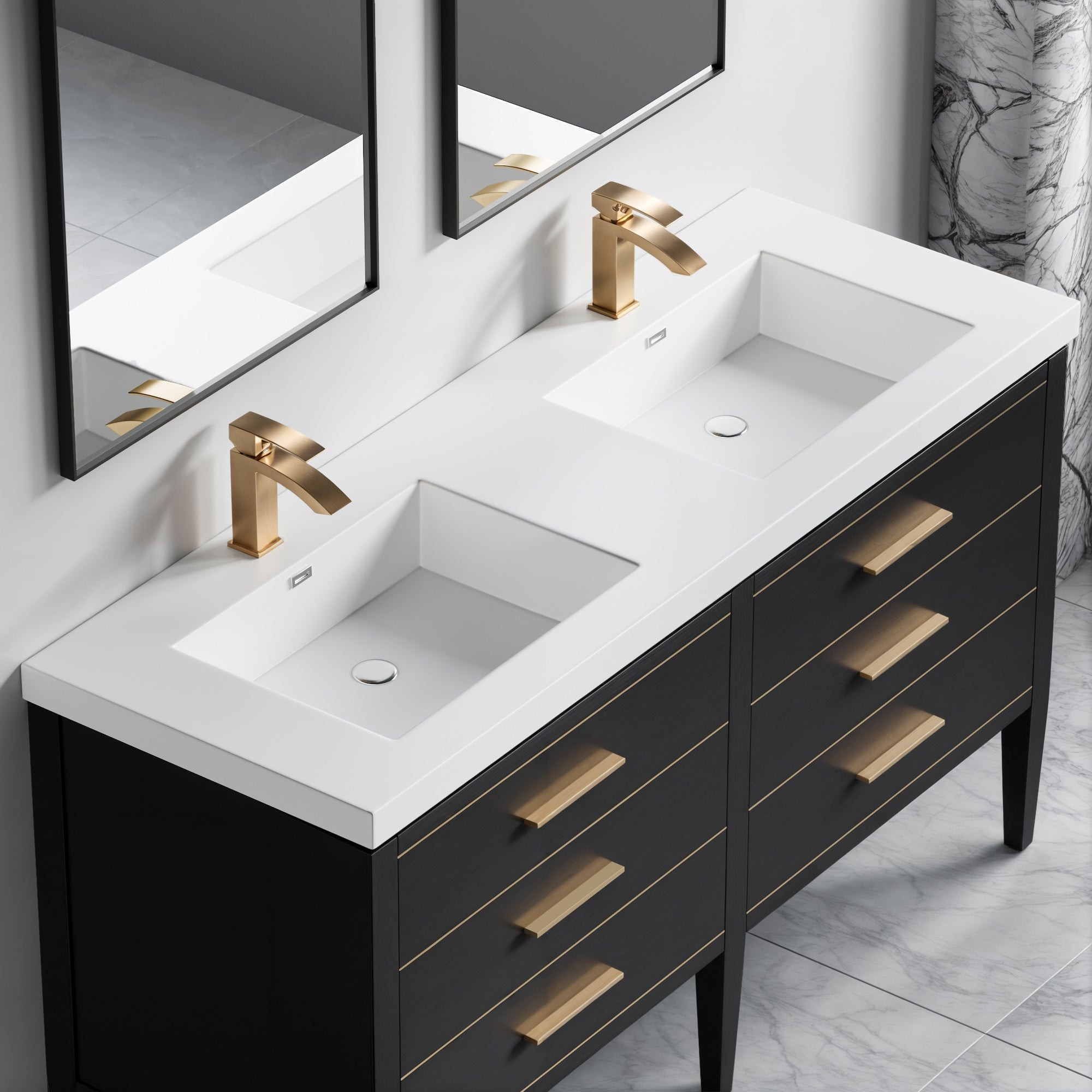 Topmount Bathroom Resin Basin 000 6122BP