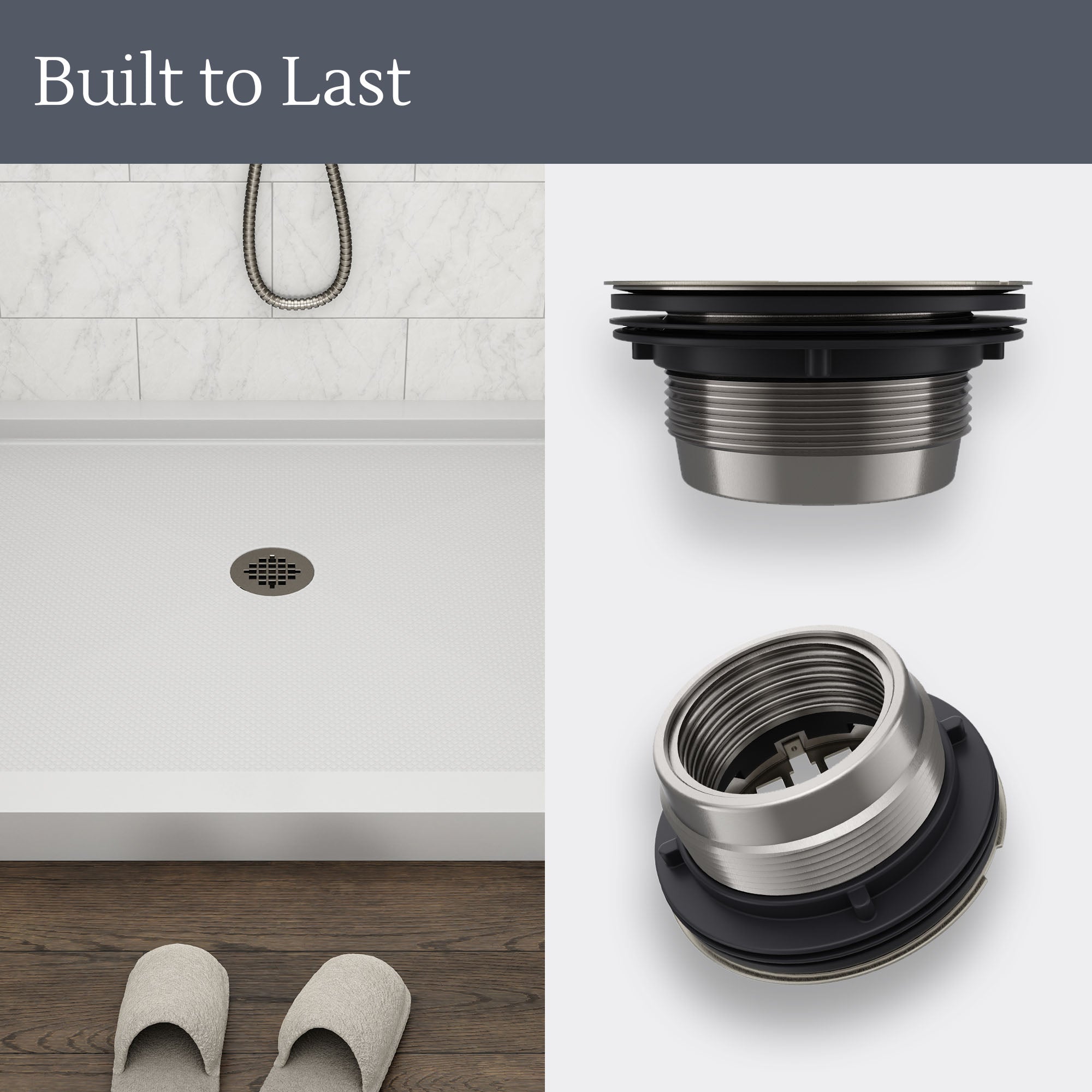 SlimLine 2" Round Shower Drain
