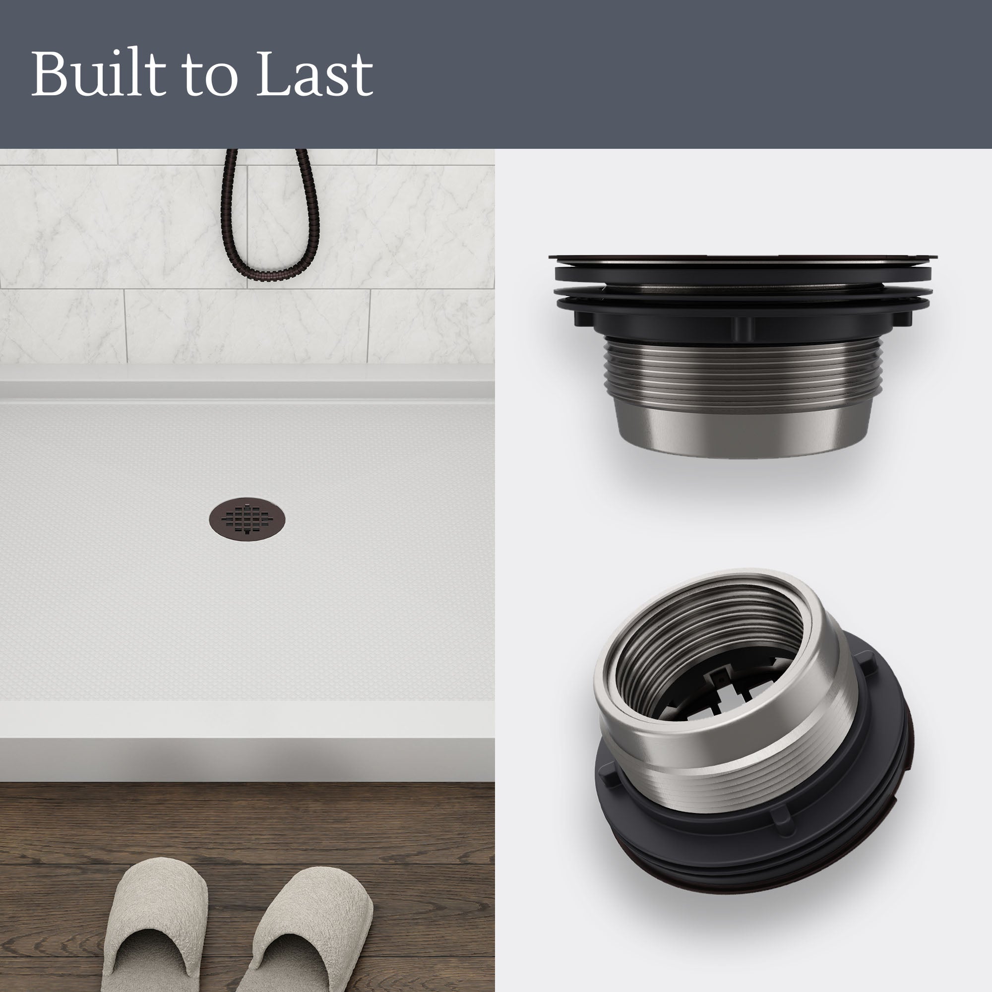 SlimLine 2" Round Shower Drain
