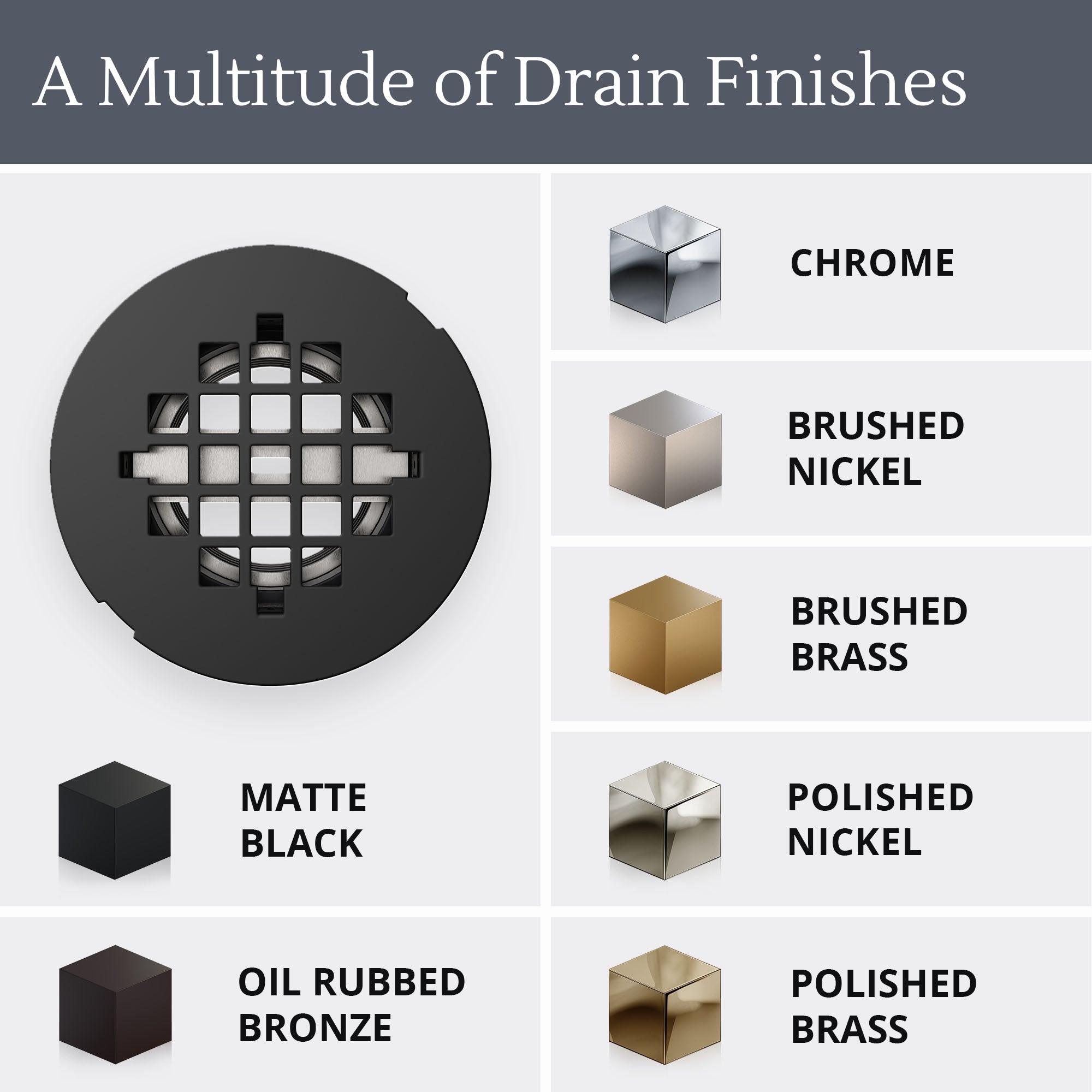 SlimLine 2" Round Shower Drain