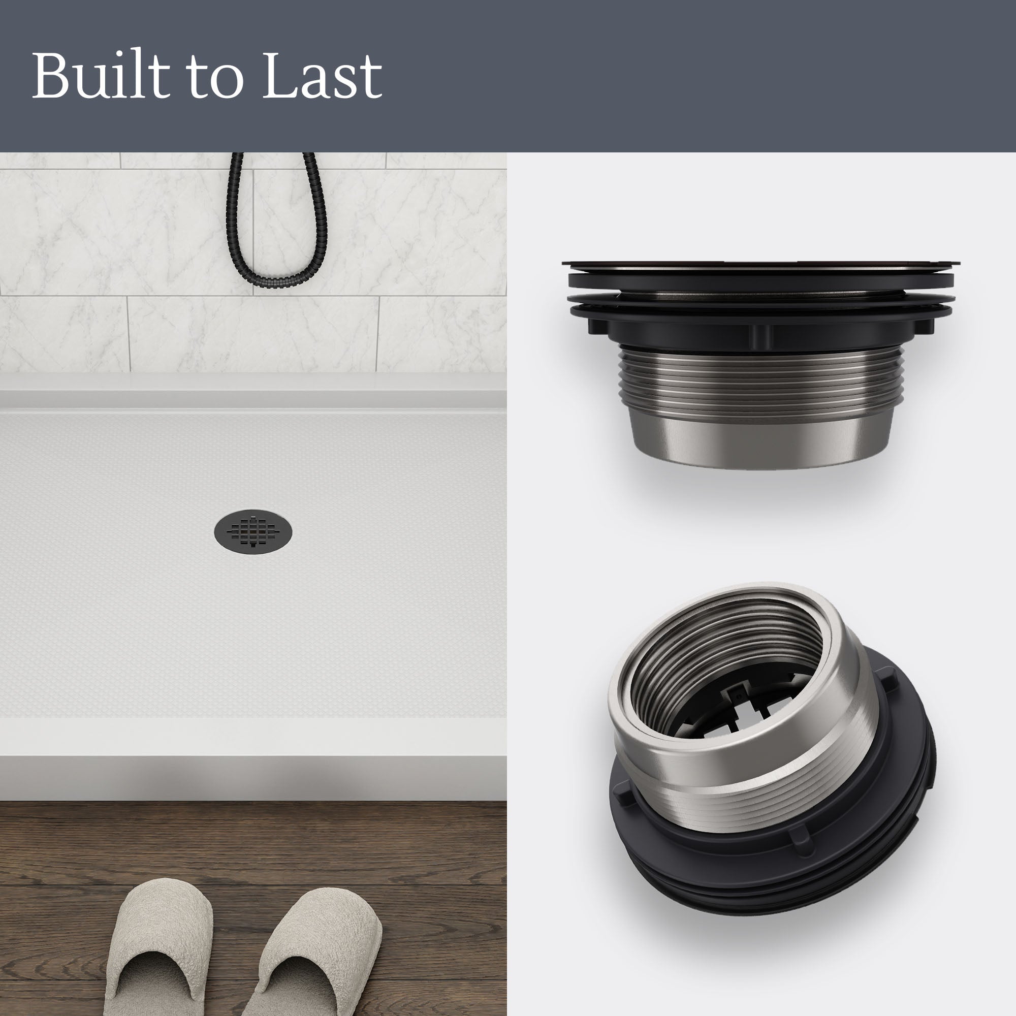 SlimLine 2" Round Shower Drain