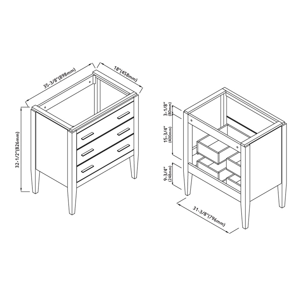 001 Series-36 Inch Vanity
