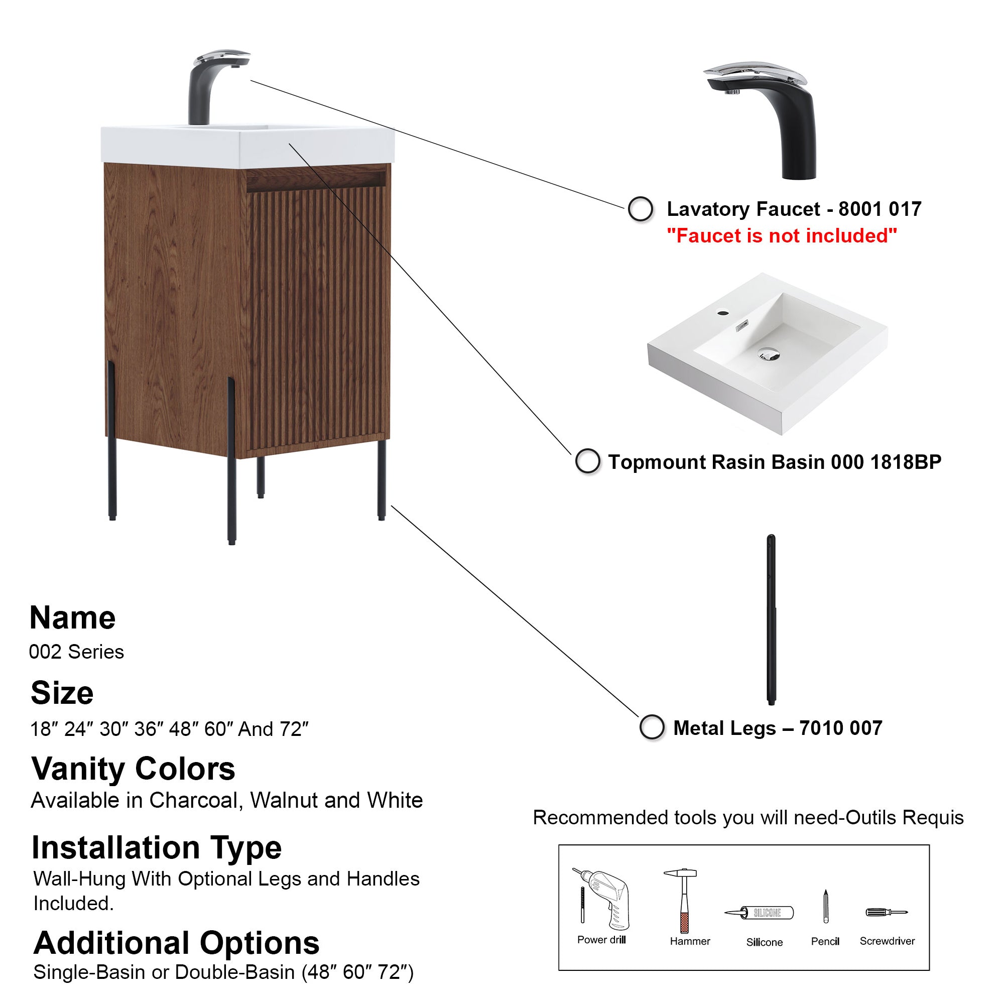 002 Series - 18 Inch Vanity