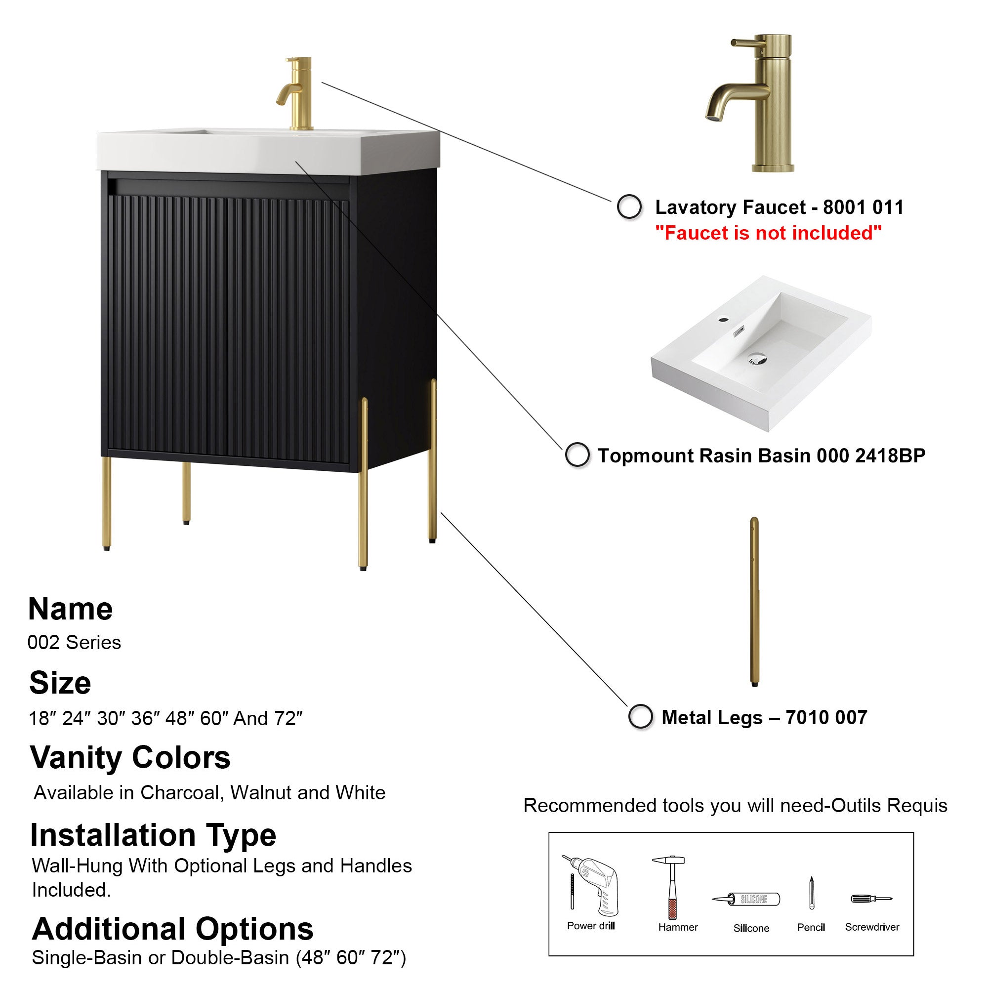 002 Series - 24 Inch Vanity