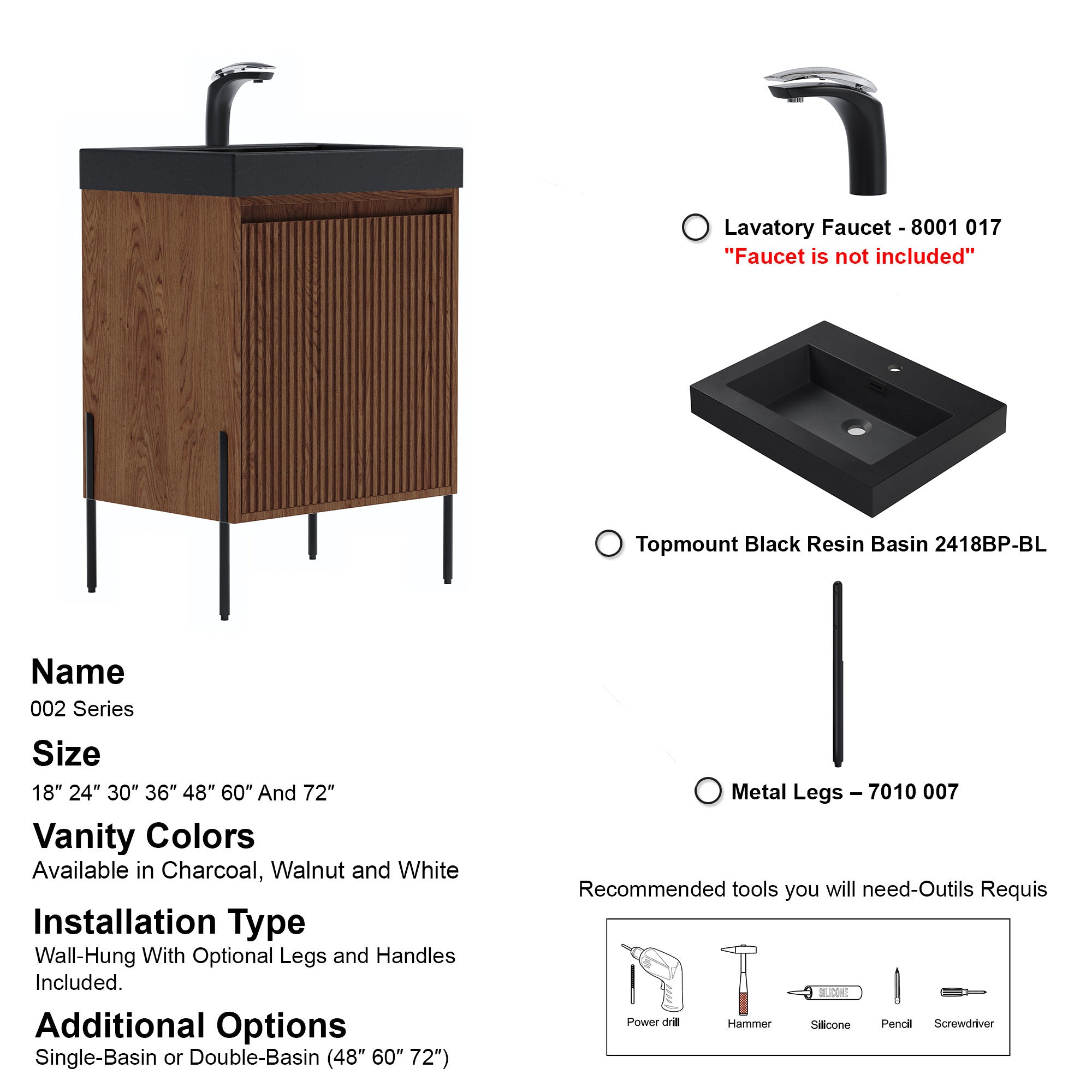 002 Series - 24 Inch Vanity