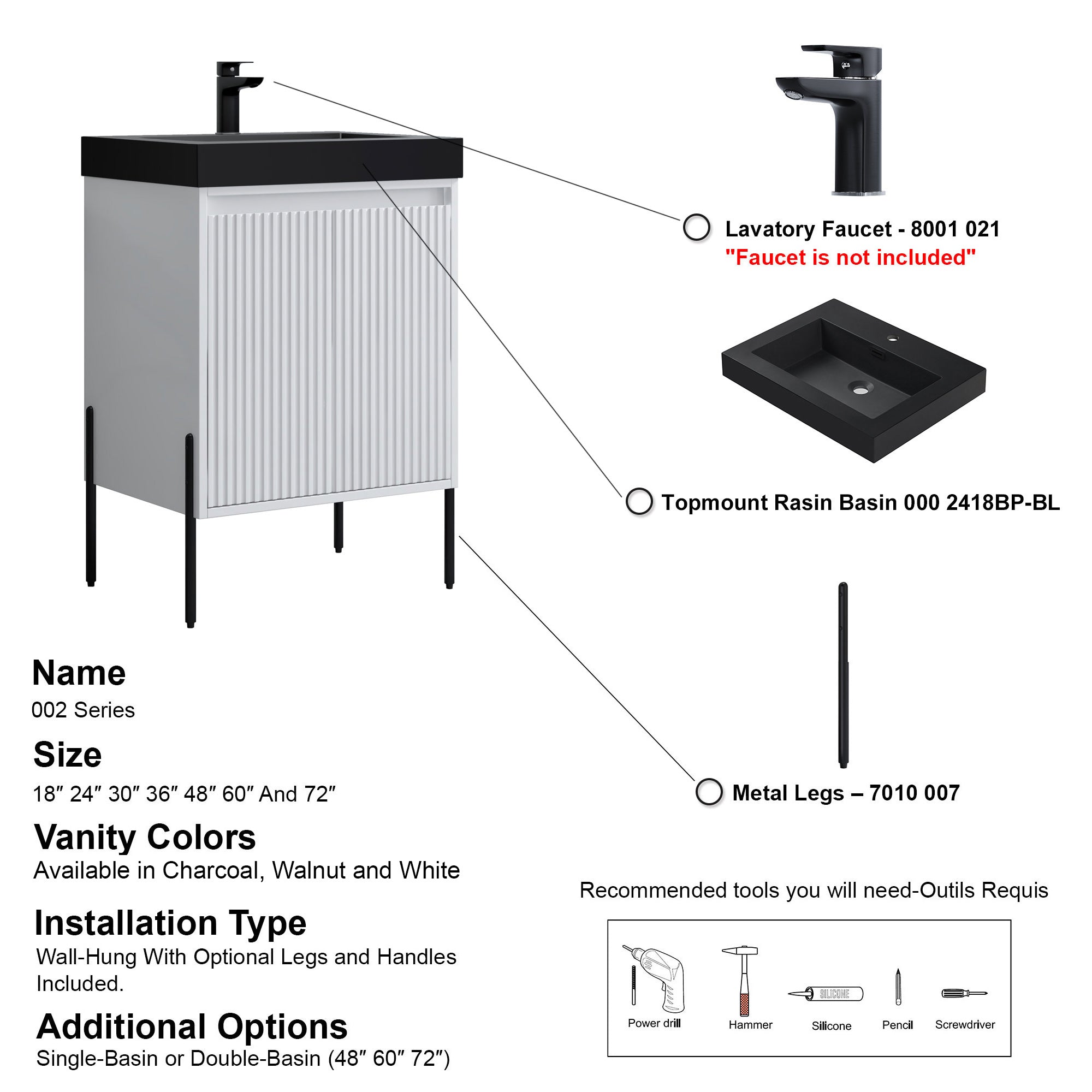 002 Series - 24 Inch Vanity