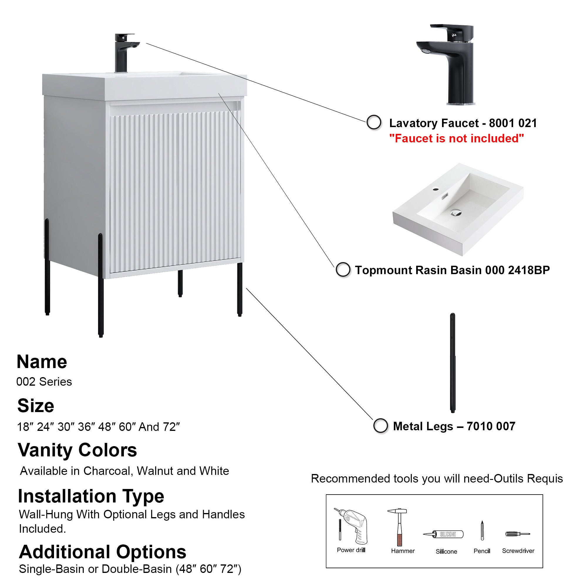 002 Series - 24 Inch Vanity