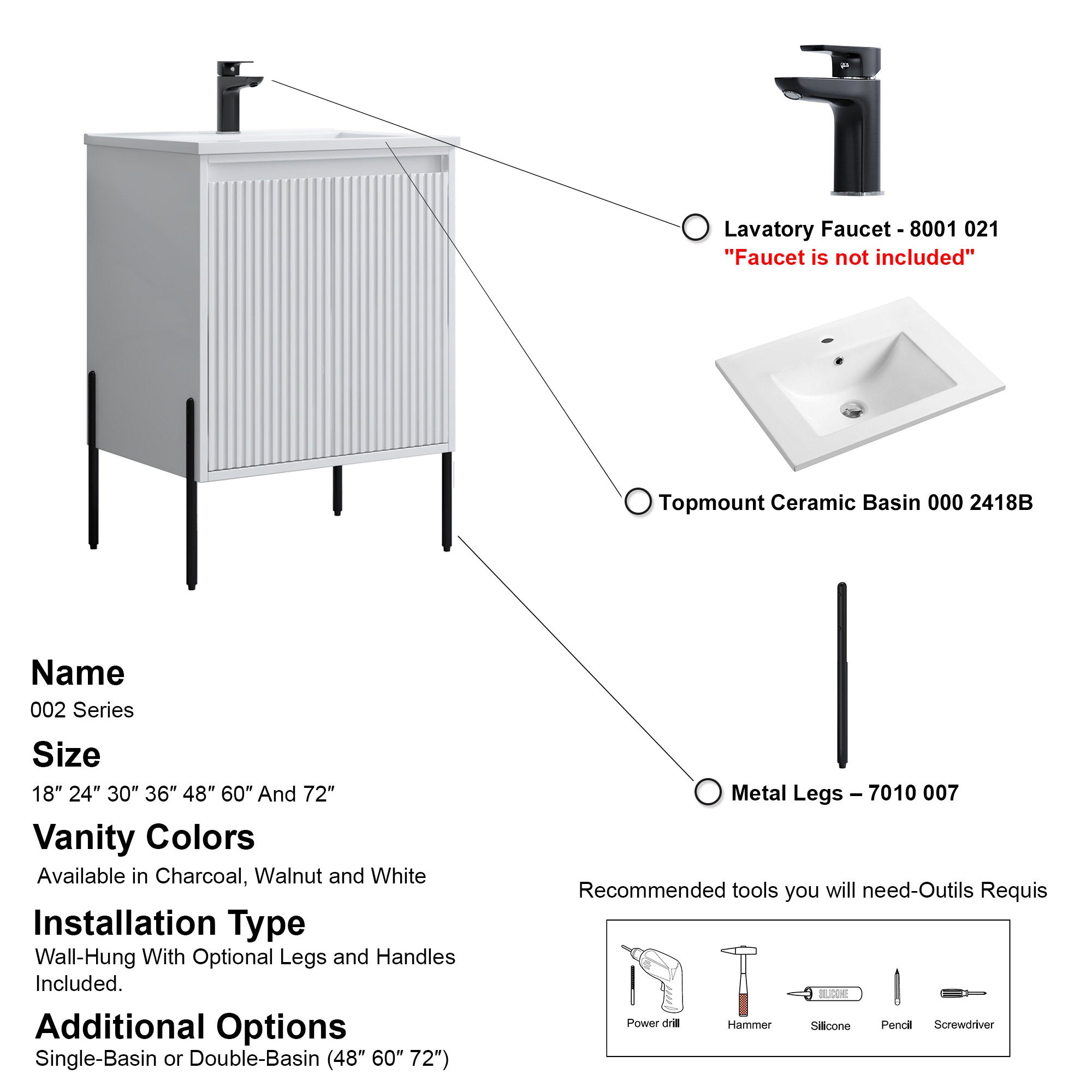 002 Series - 24 Inch Vanity