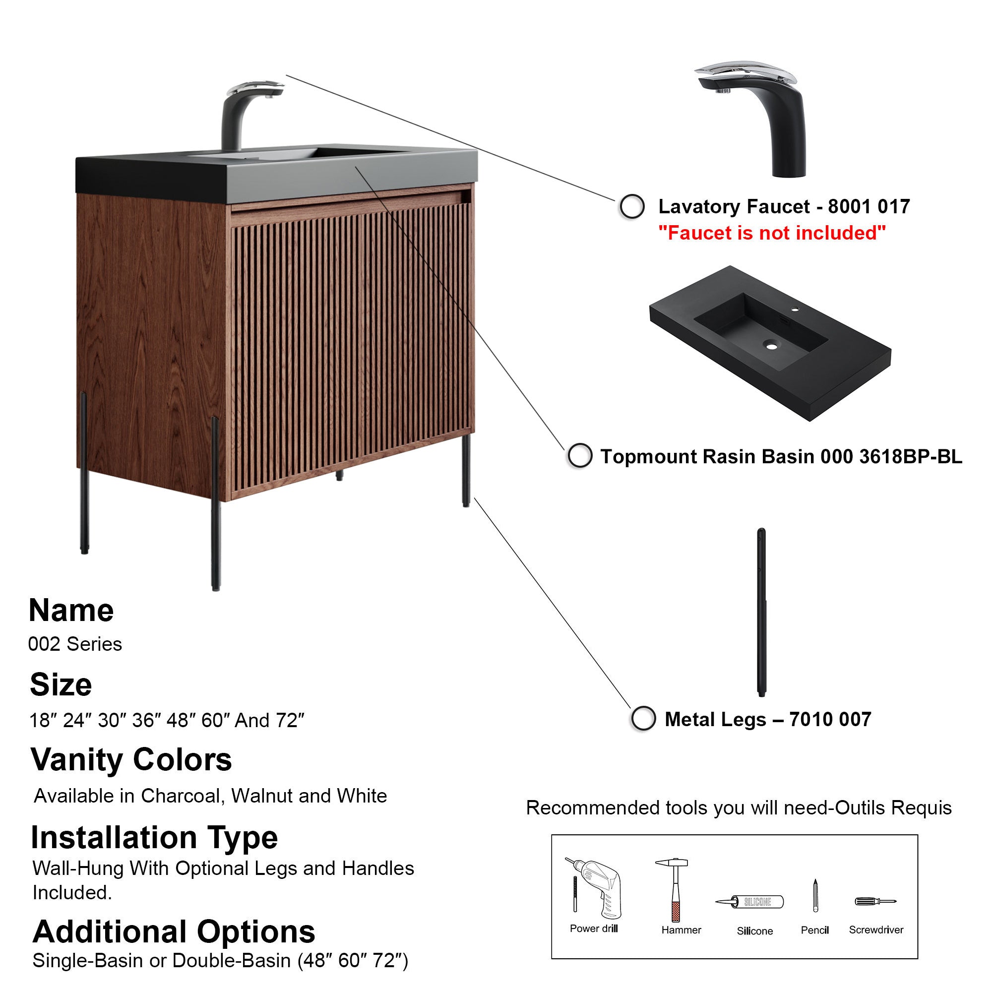 002 Series - 36 Inch Vanity