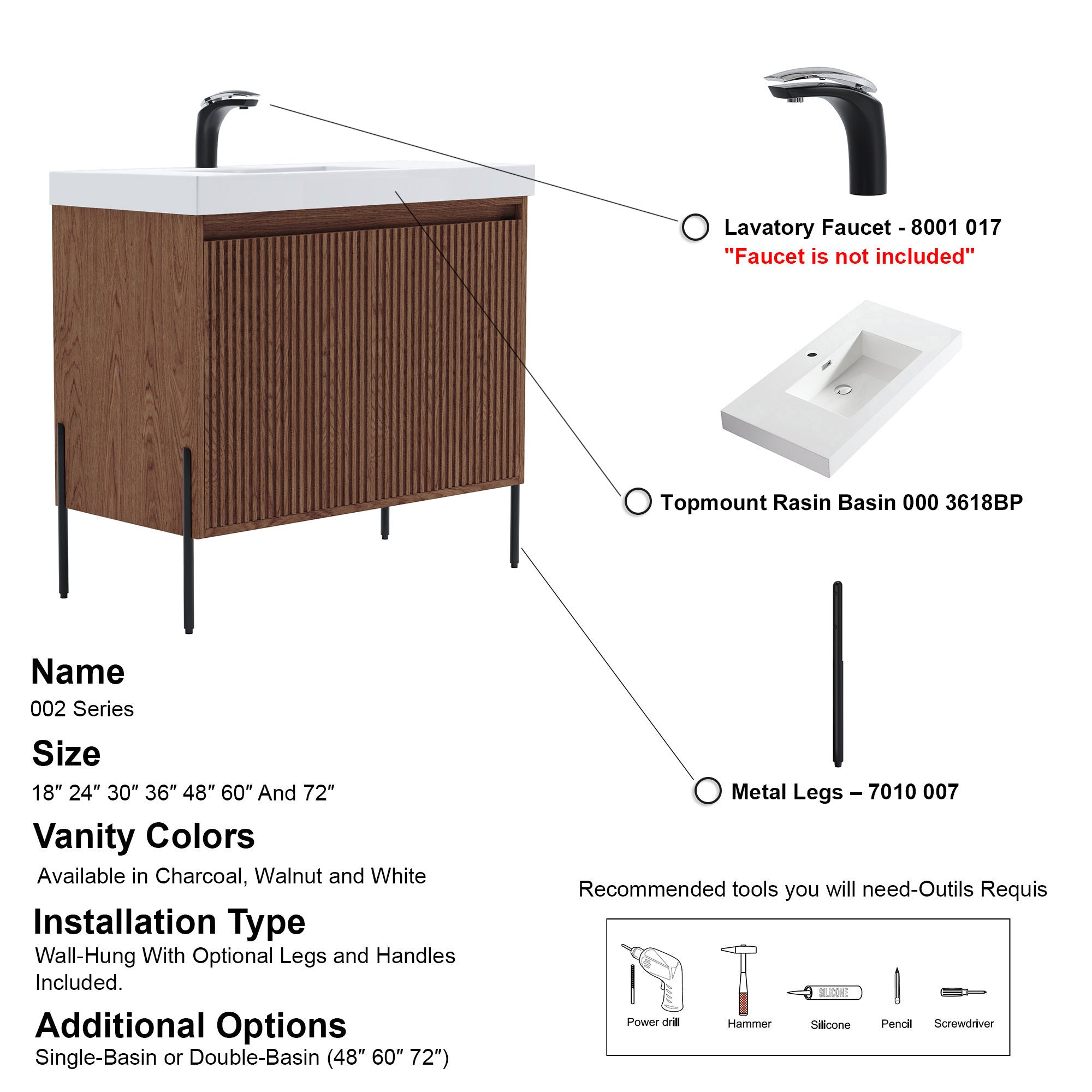 002 Series - 36 Inch Vanity