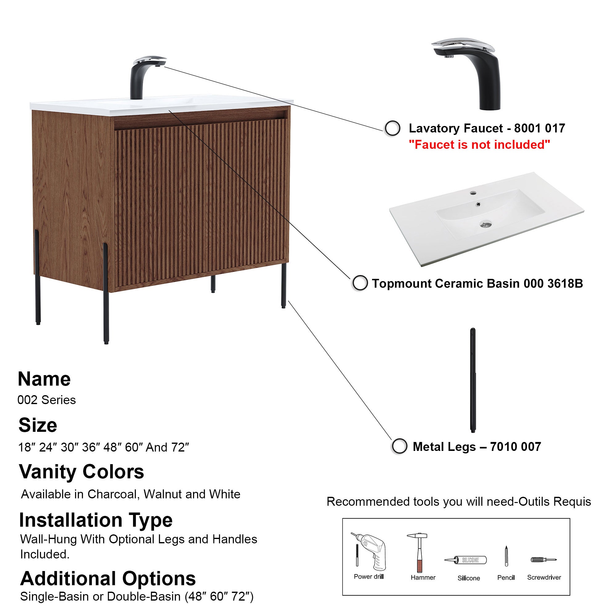002 Series - 36 Inch Vanity