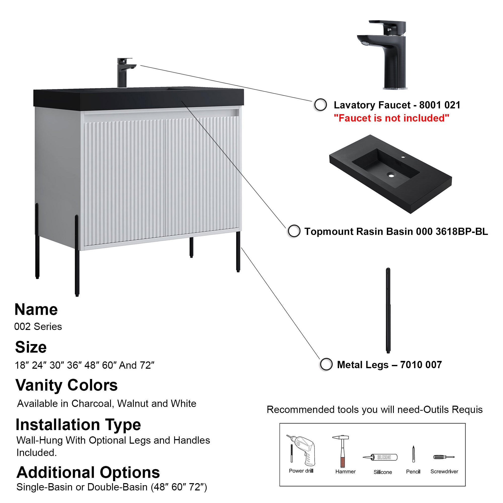 002 Series - 36 Inch Vanity