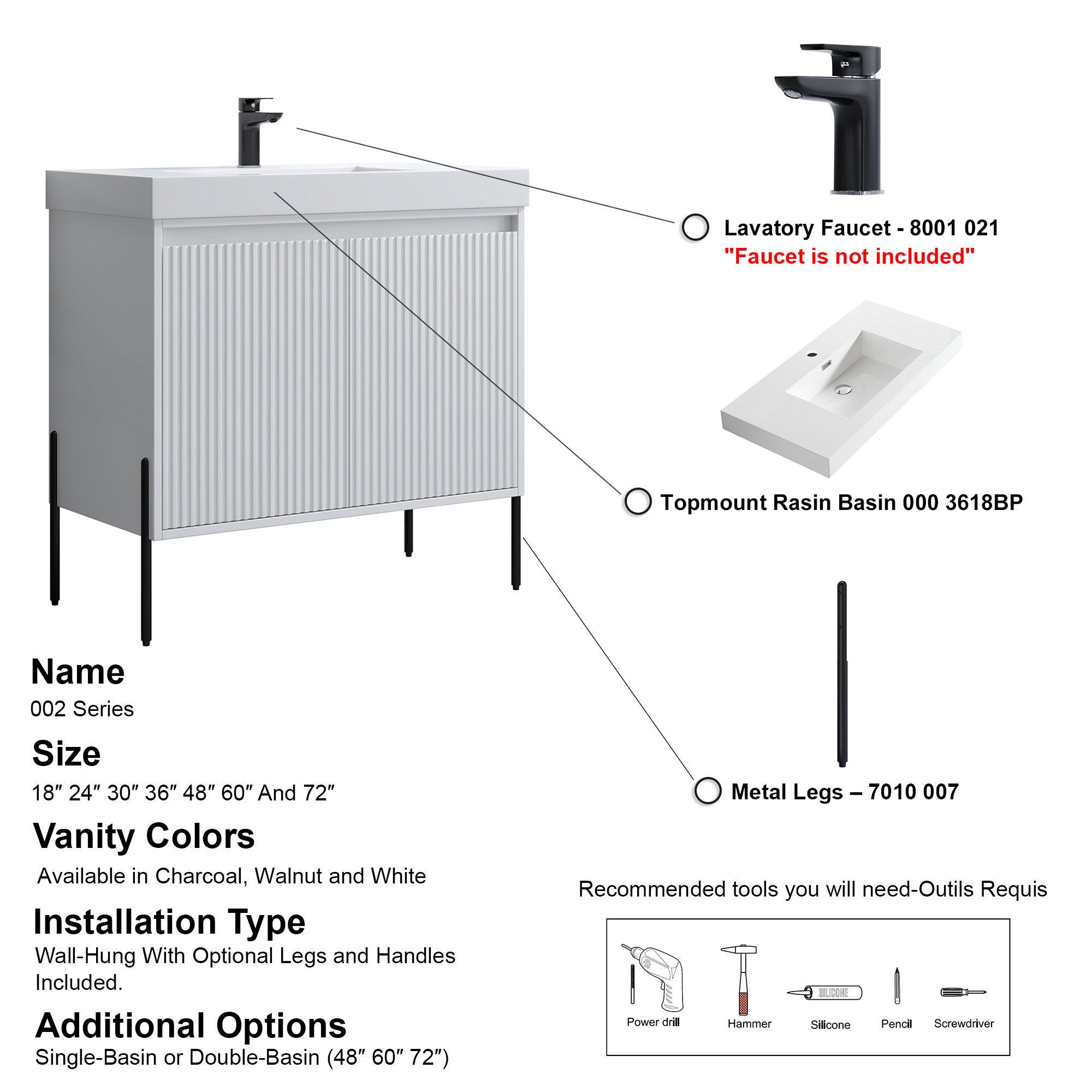 002 Series - 36 Inch Vanity