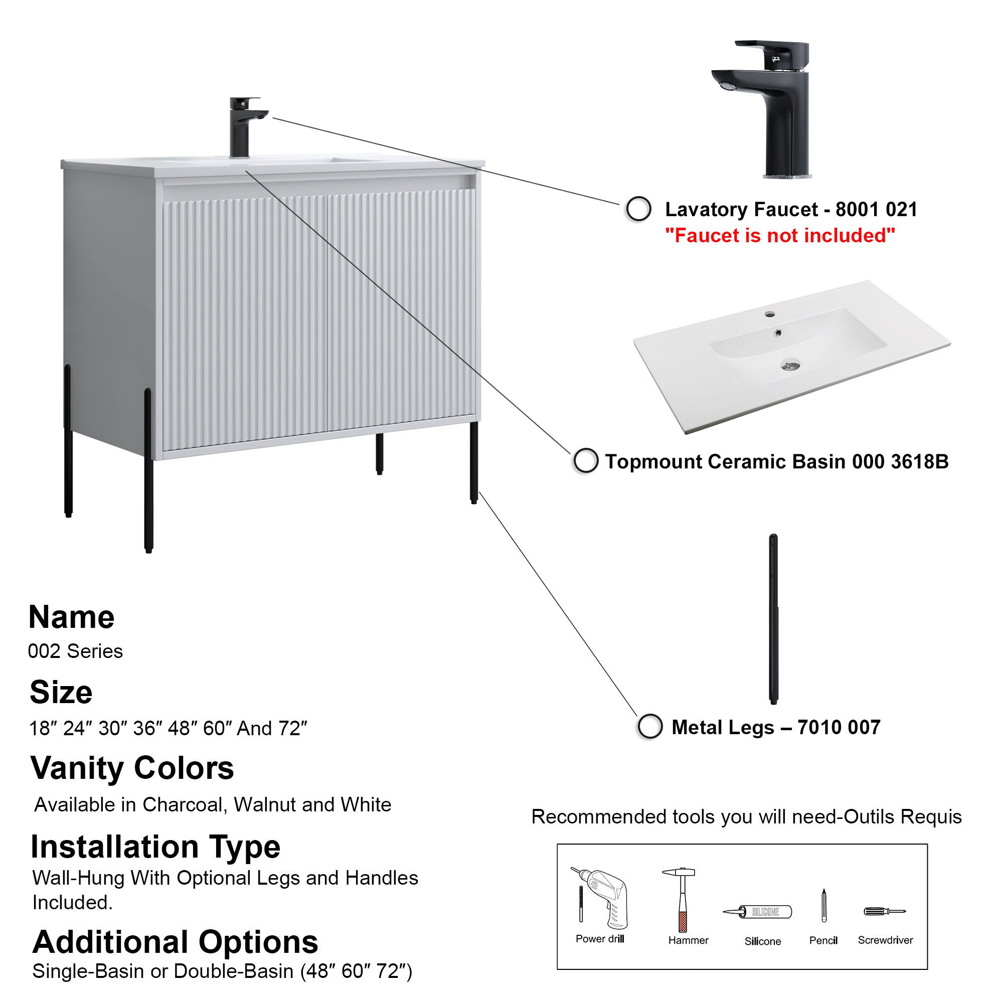 002 Series - 36 Inch Vanity