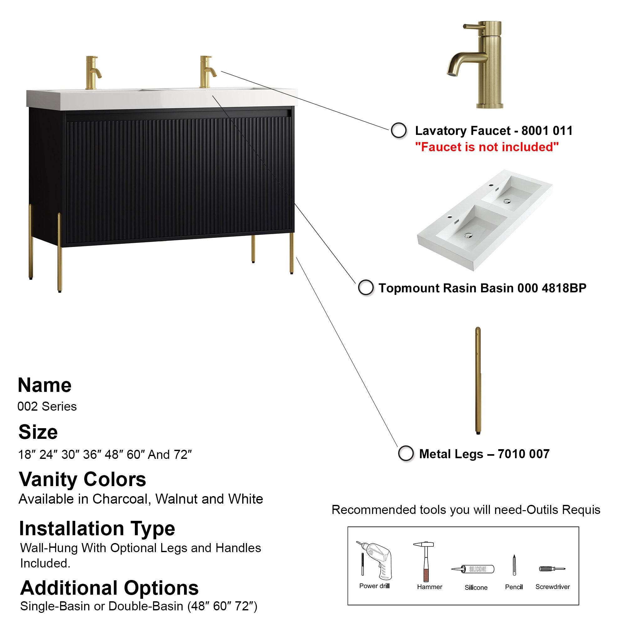 002 Series - 48 Inch Vanity