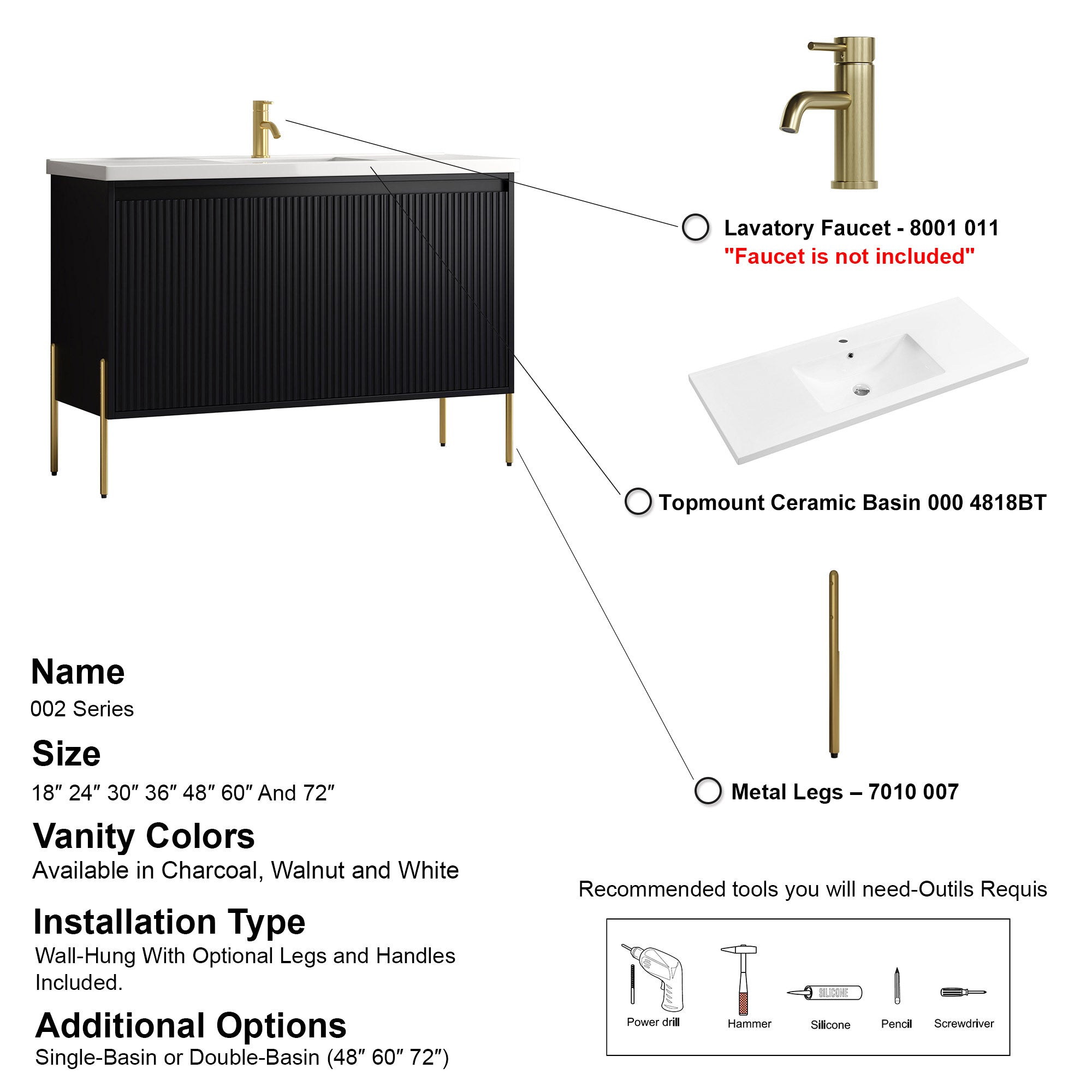 002 Series - 48 Inch Vanity