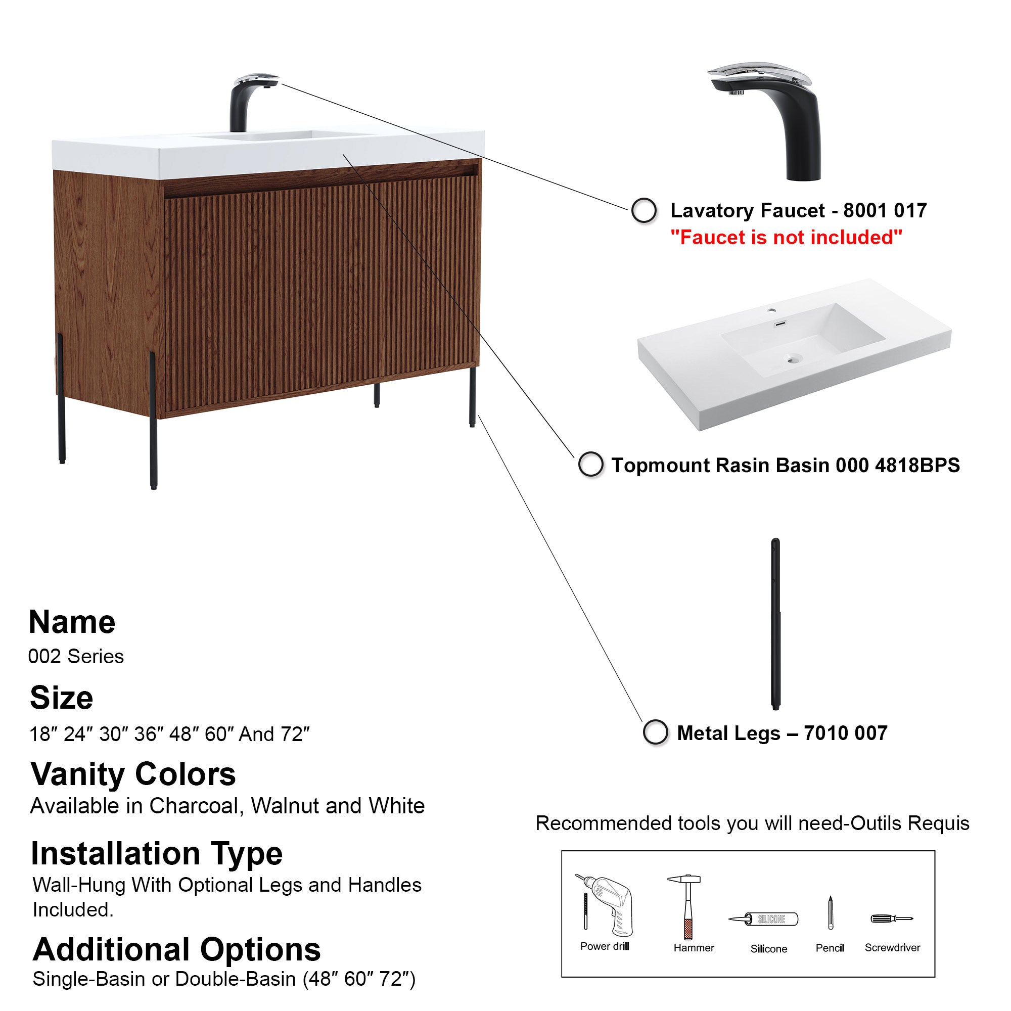 002 Series - 48 Inch Vanity