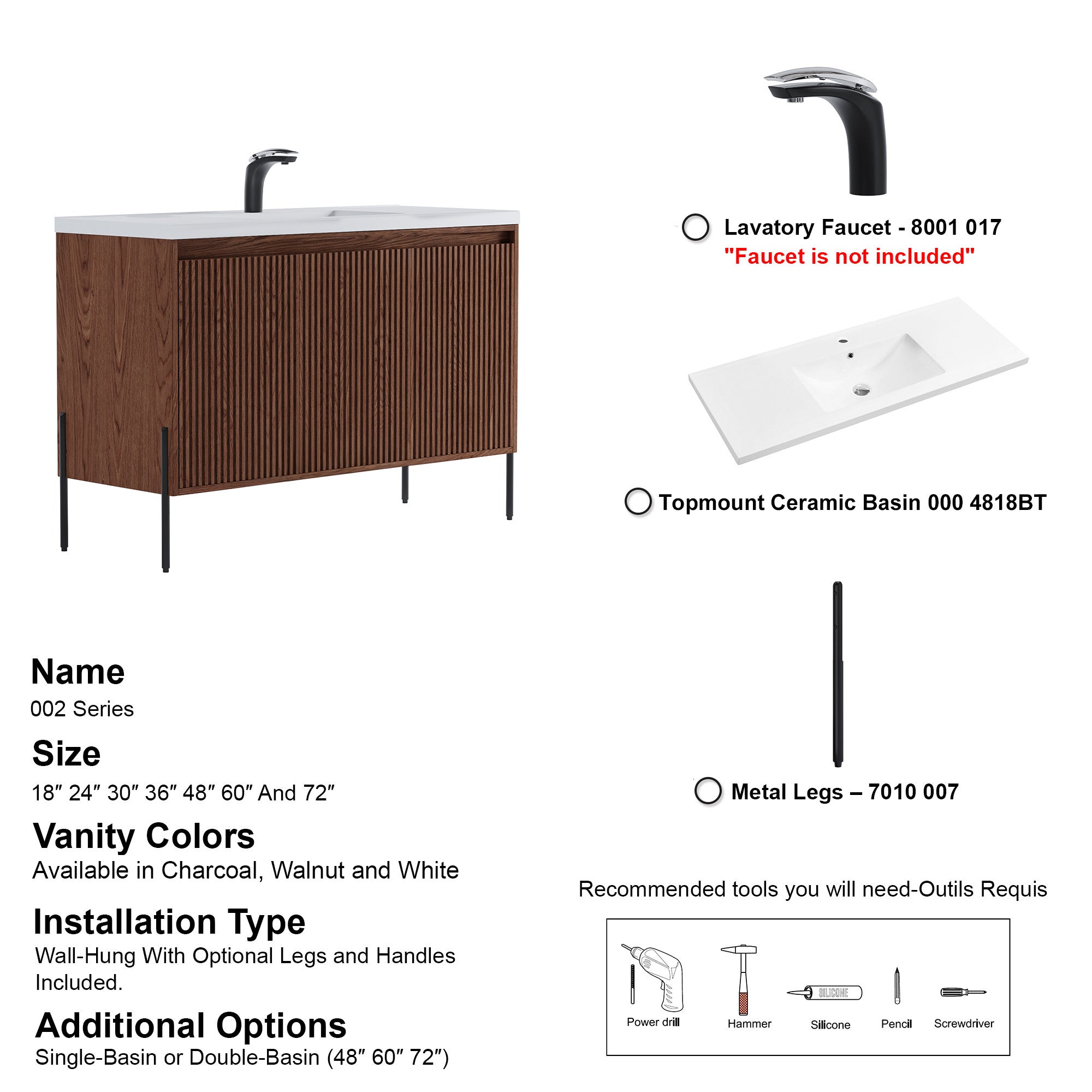 002 Series - 48 Inch Vanity